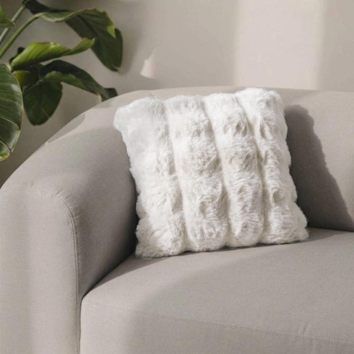 Coussin duvet 3D 45x45cm blanc, ORNAMI