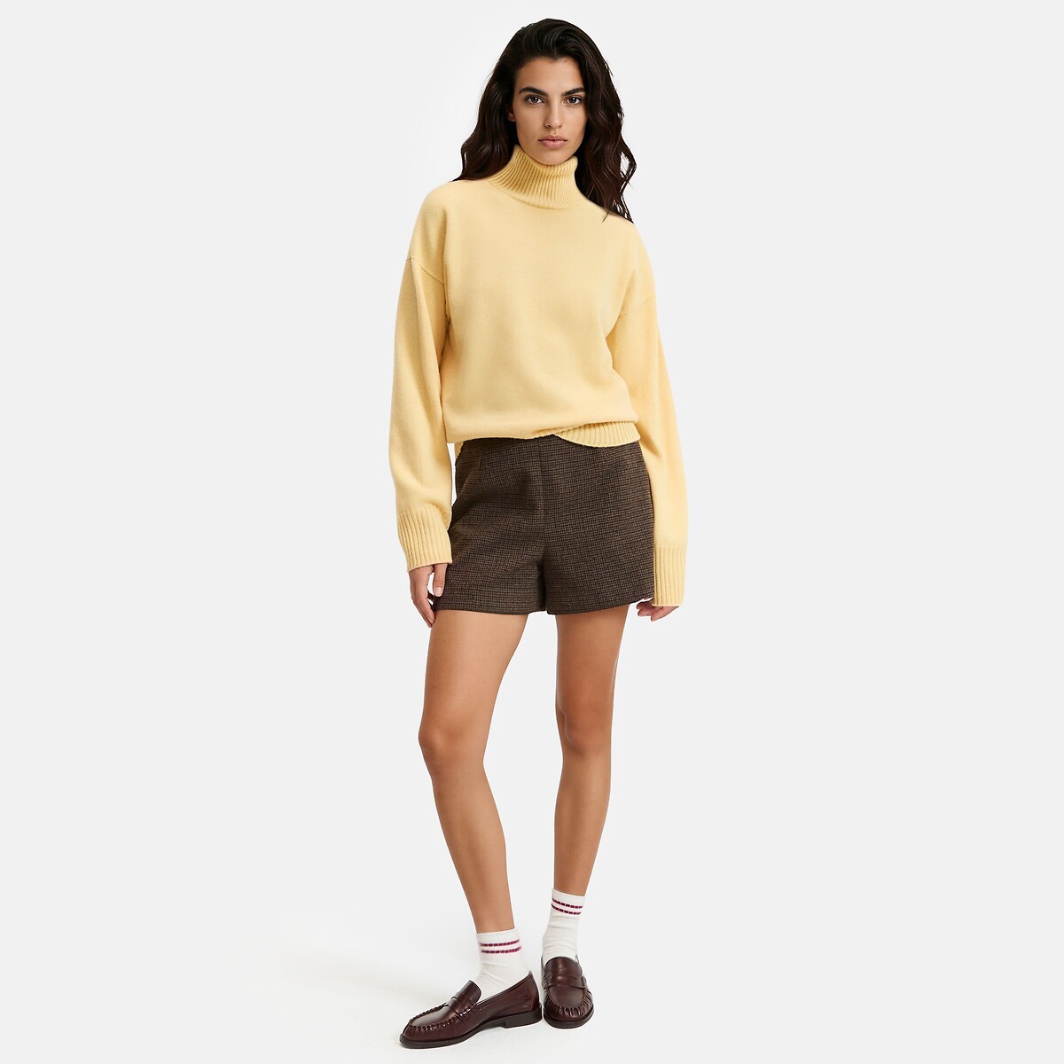 Short à carreaux carreaux marron, LA REDOUTE COLLECTIONS