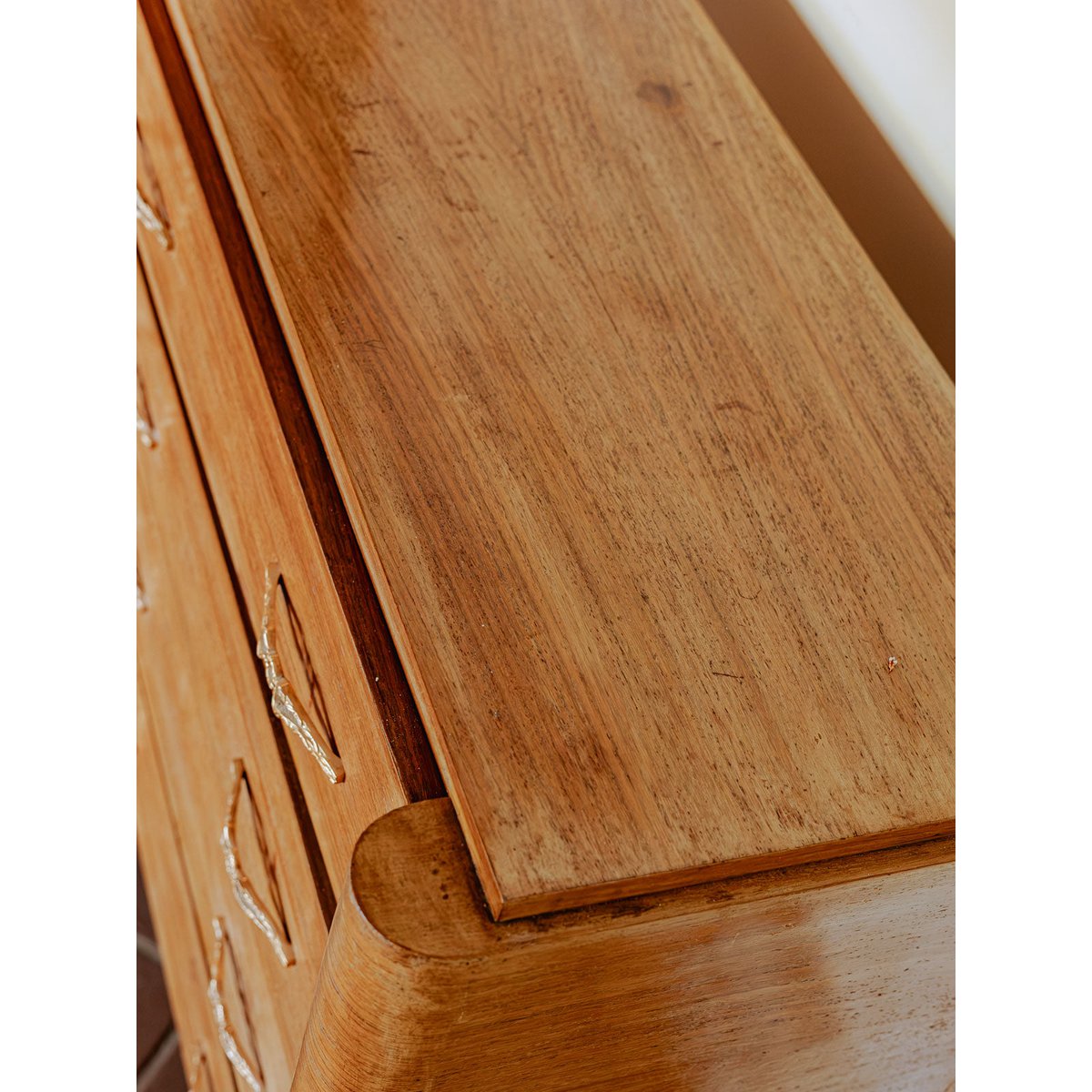 Commode en bois classique art déco Olga N°692 - Bon état bois clair, DEBONGOUT
