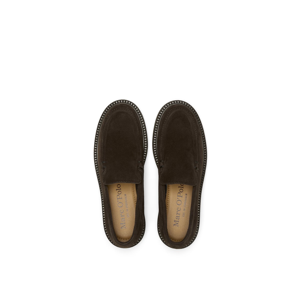 Mocassins modèle Perla en cuir velours souple marron, MARC O'POLO