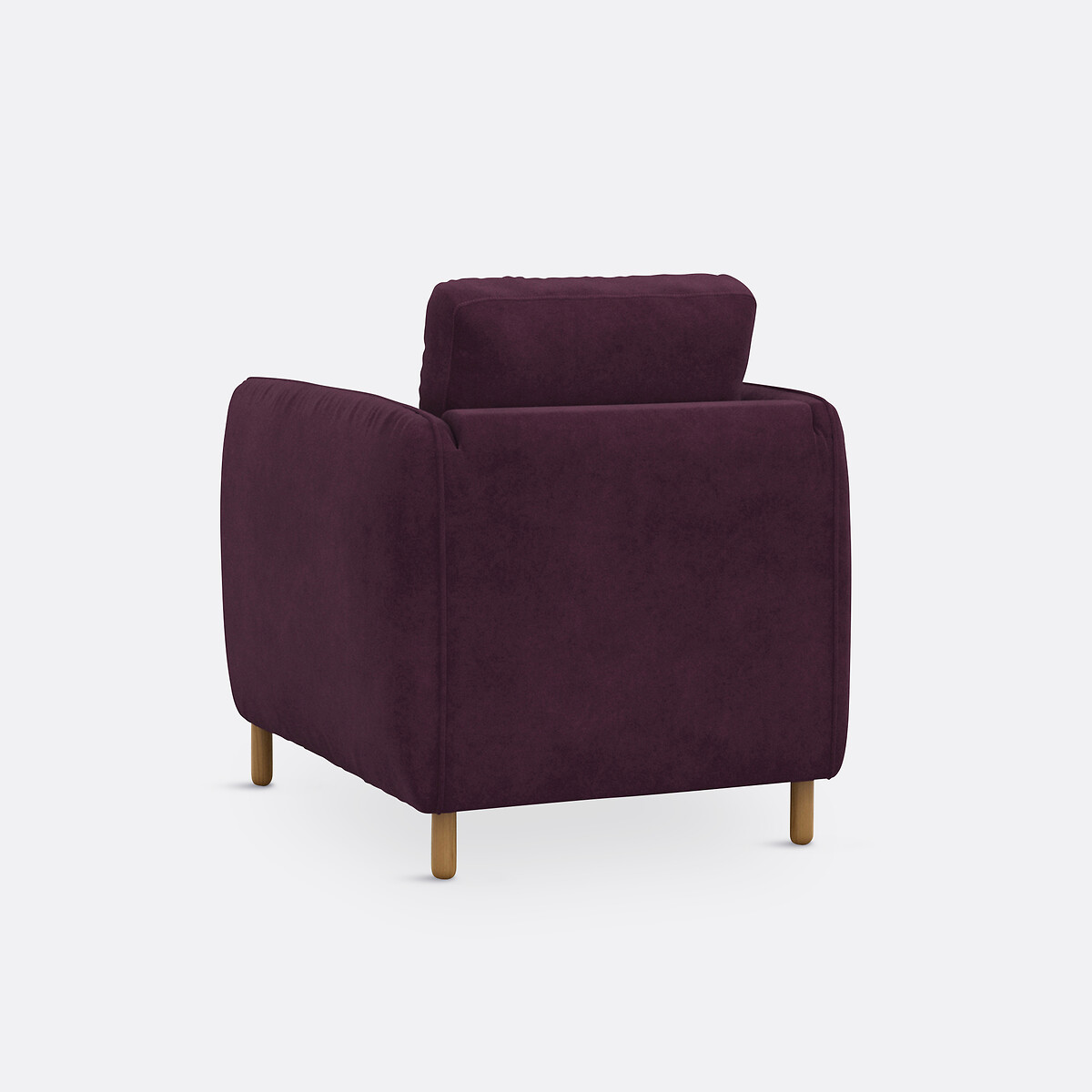 Fauteuil velours, Lomeo prune, LA REDOUTE INTERIEURS