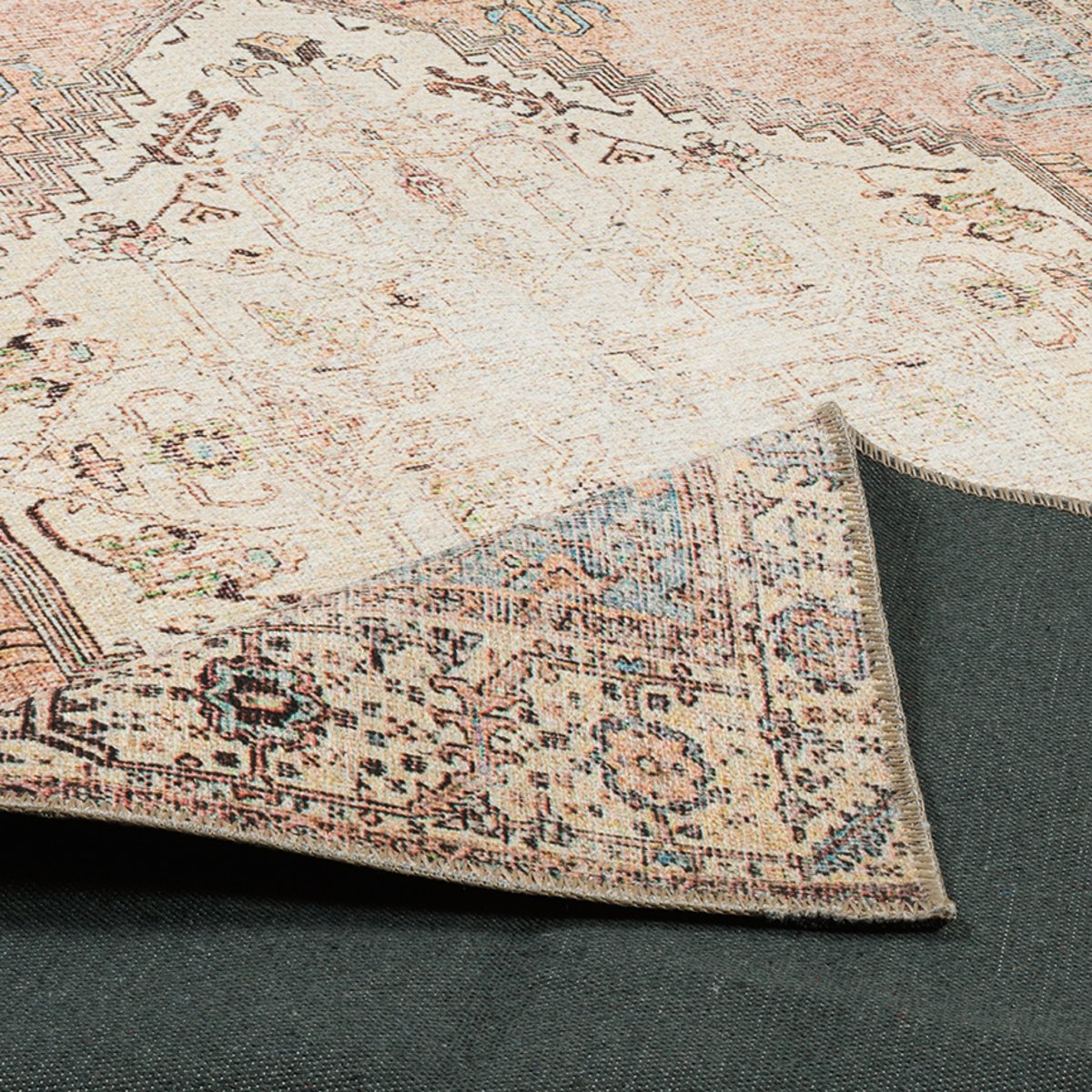 Tapis de salon vintage symétrique CARRY multicolore, NAZAR RUGS