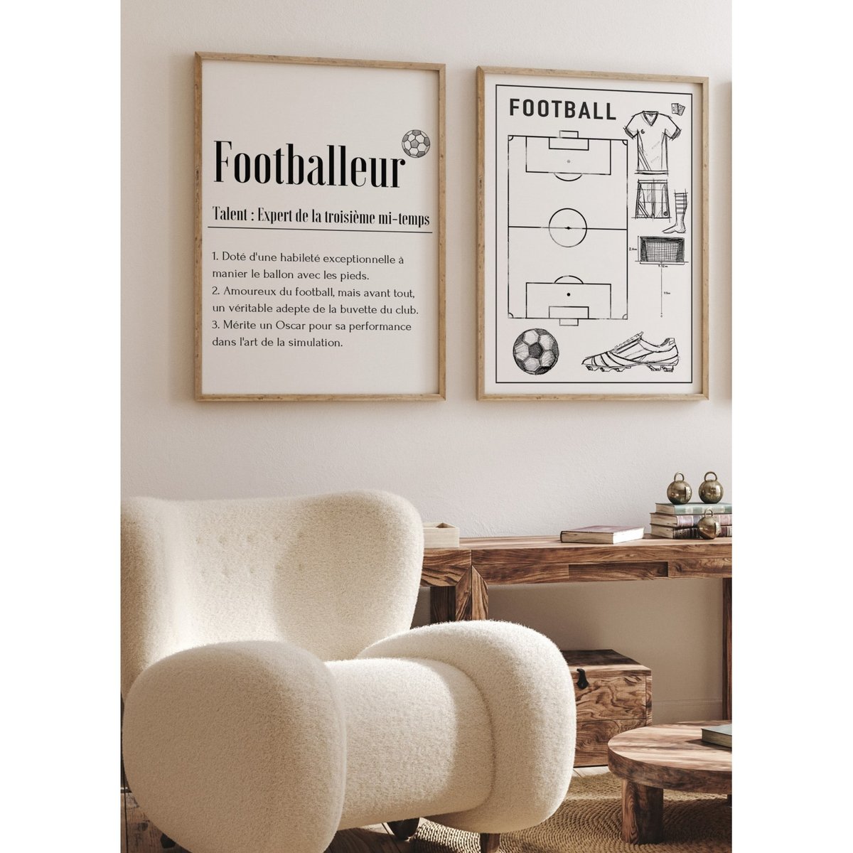 Affiche Définition Footballeur blanc, L'AFFICHERIE