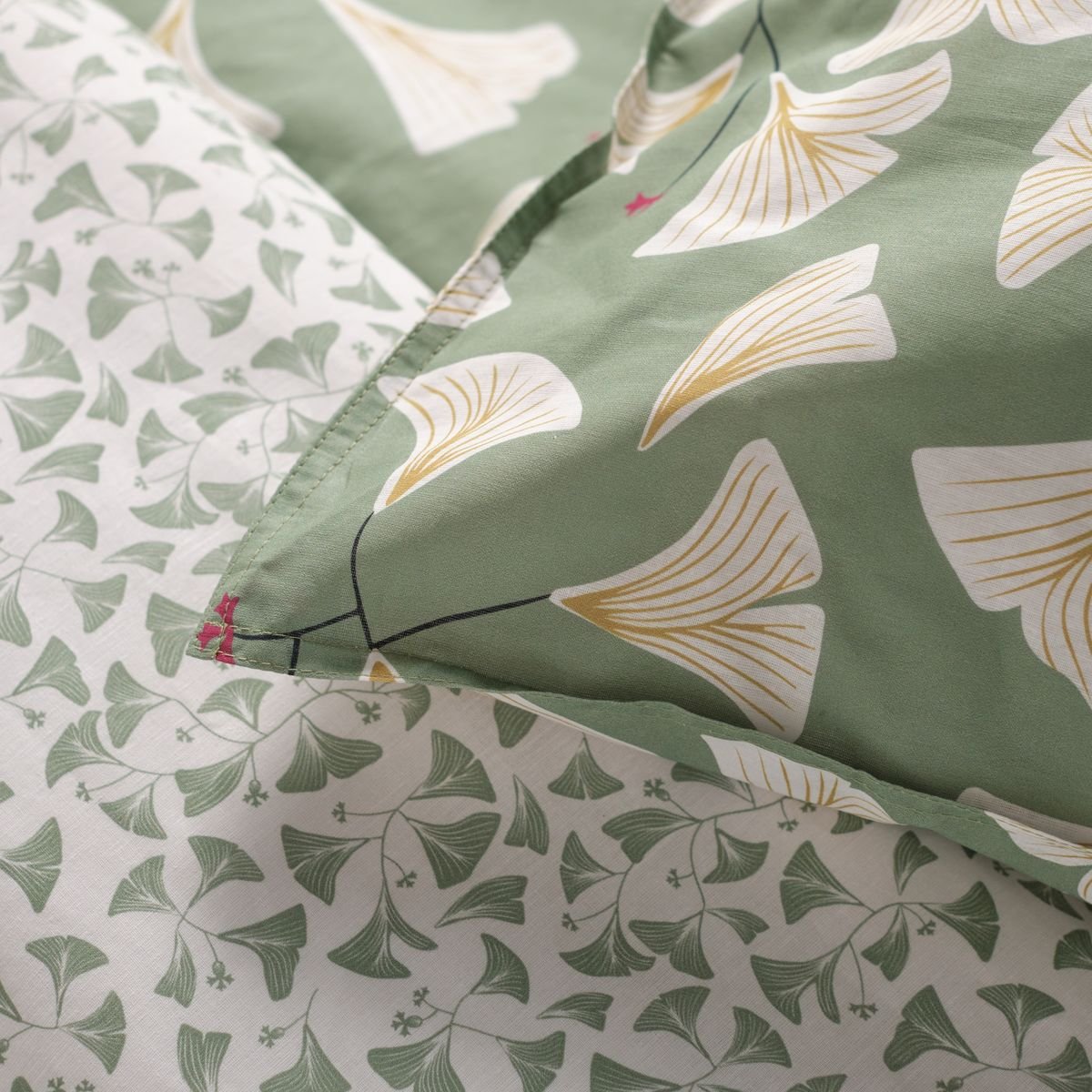 Parure de lit imprimé Floral coton SUNSHINE ADRI vert, TODAY