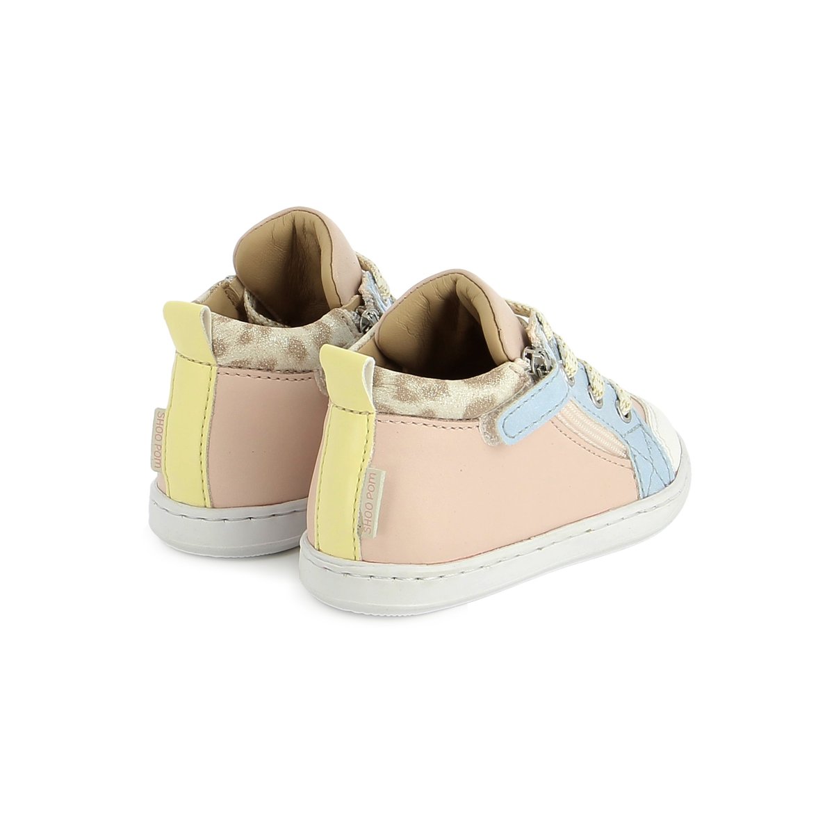 Baskets à zip BOUBA BI ZIP rose bleu, SHOO POM