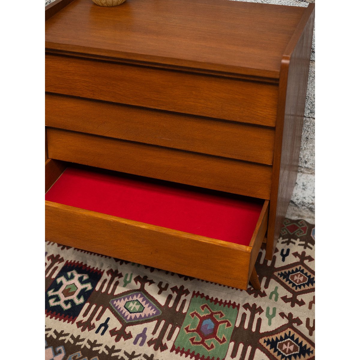 Commode en teck Olga N°688 - Bon état marron, DEBONGOUT