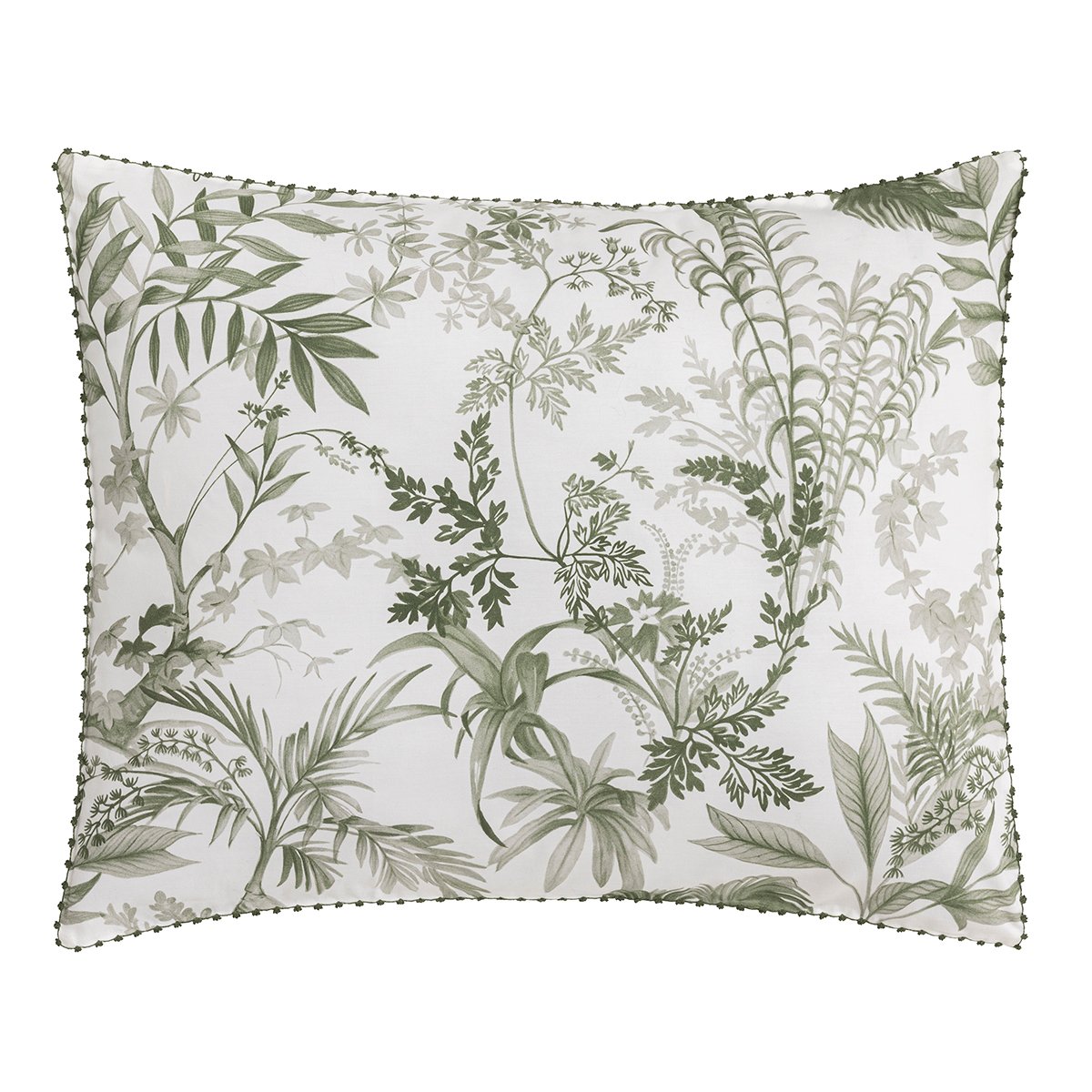 Taie décorative  Jardin d'eden  Indigo 30X41 100% coton lierre, LE JACQUARD FRANCAIS