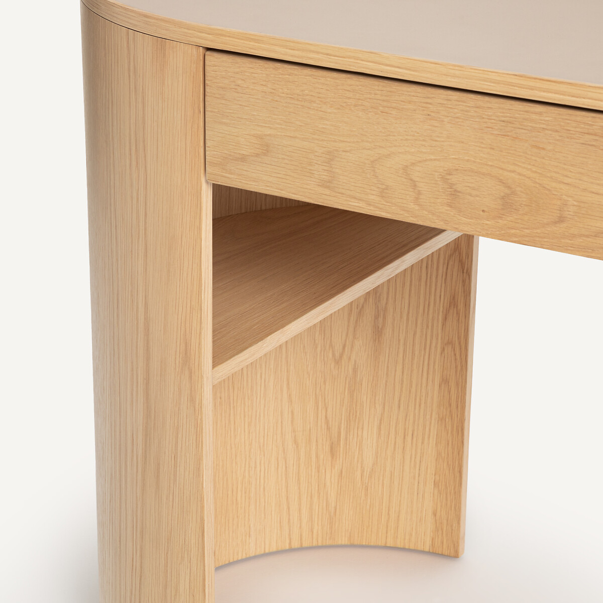 Bureau en plaqué chêne et cuir, Abbas chêne, AM.PM