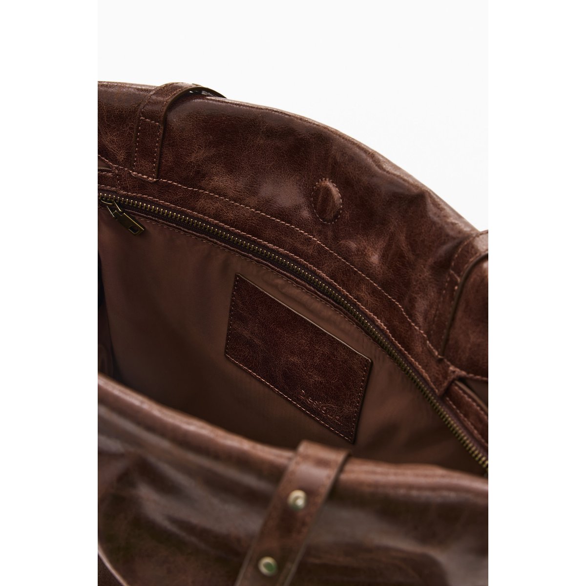 Grand sac shopping marron, DESIGUAL