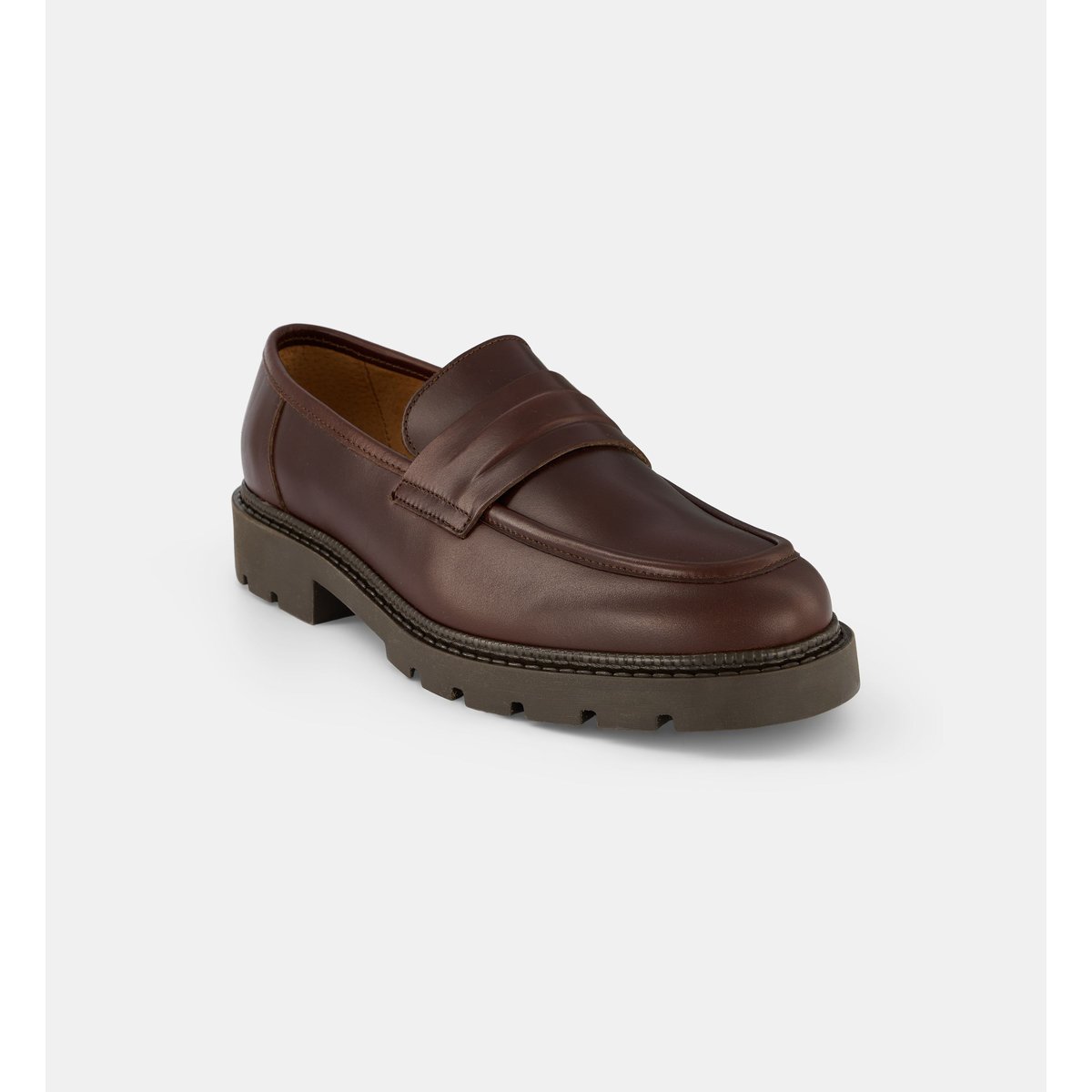 Mocassins owen en cuir marron, COMPTOIR GL