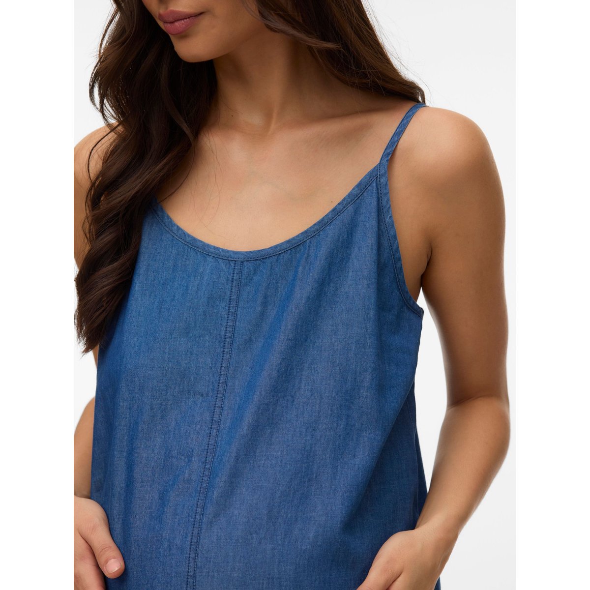 Robe medium blue denim, MAMA LICIOUS