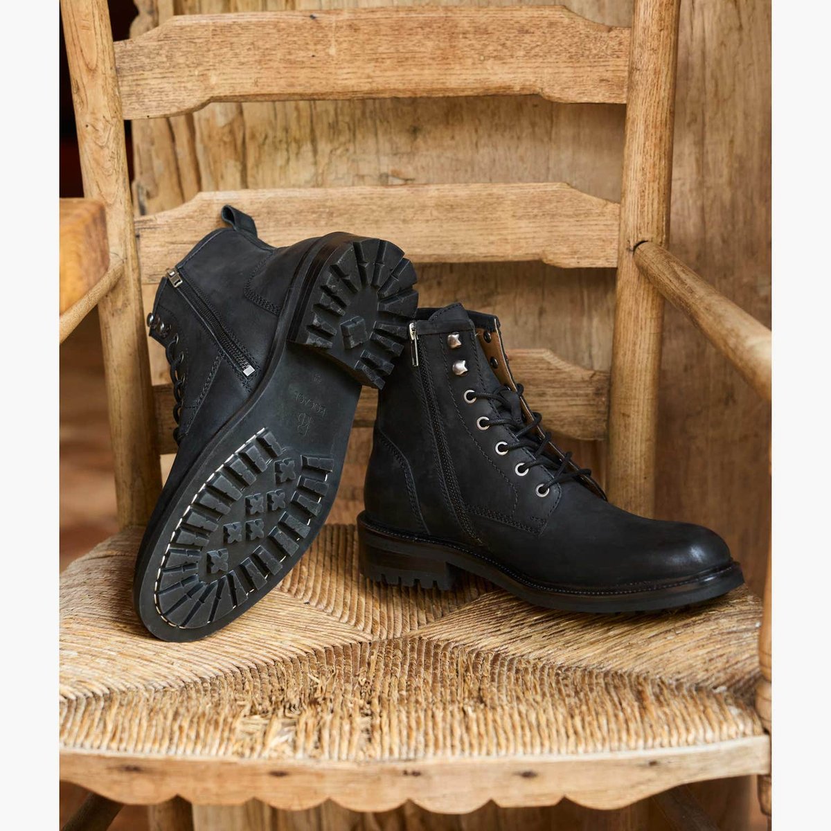 Boots À Talon en cuir EDGAR noir, BOCAGE