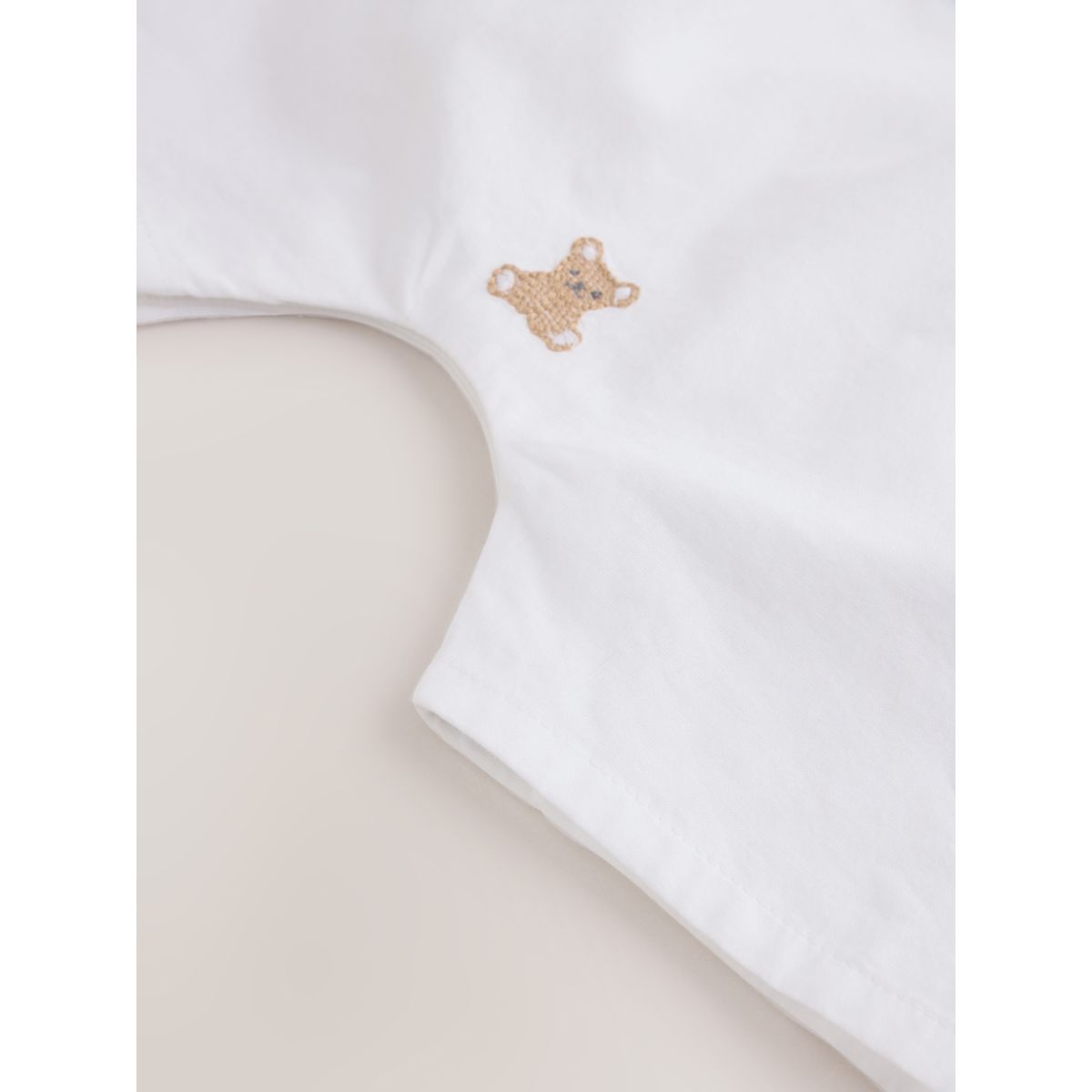 Ensemble body et salopette tissée bébé ours blanc brodé, NEXT