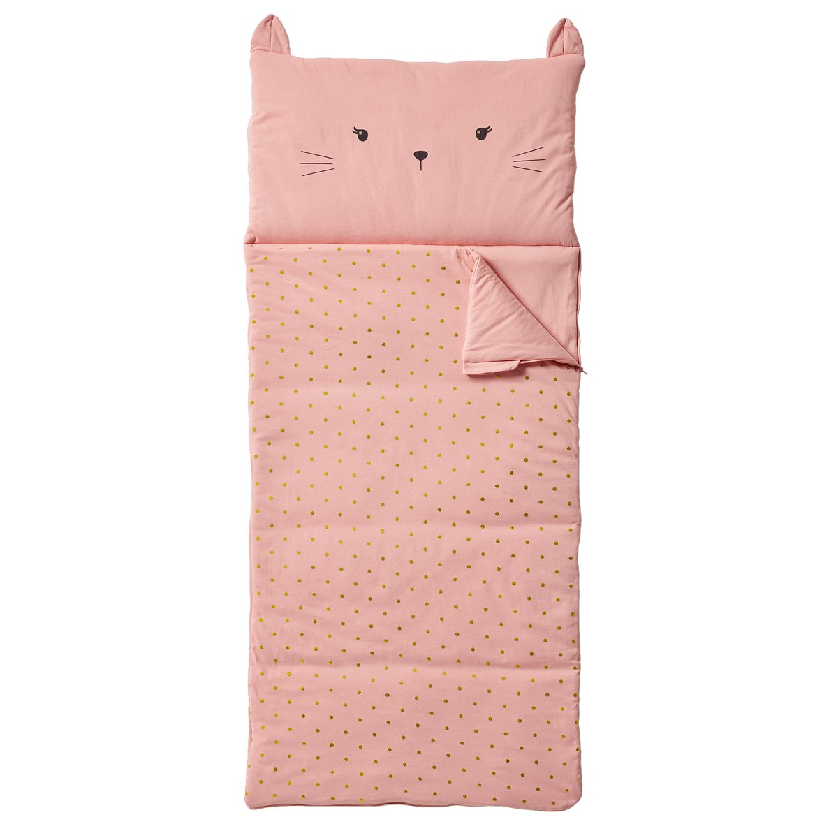 Sac de couchage Chat, avec coton recyclé rose, VERTBAUDET