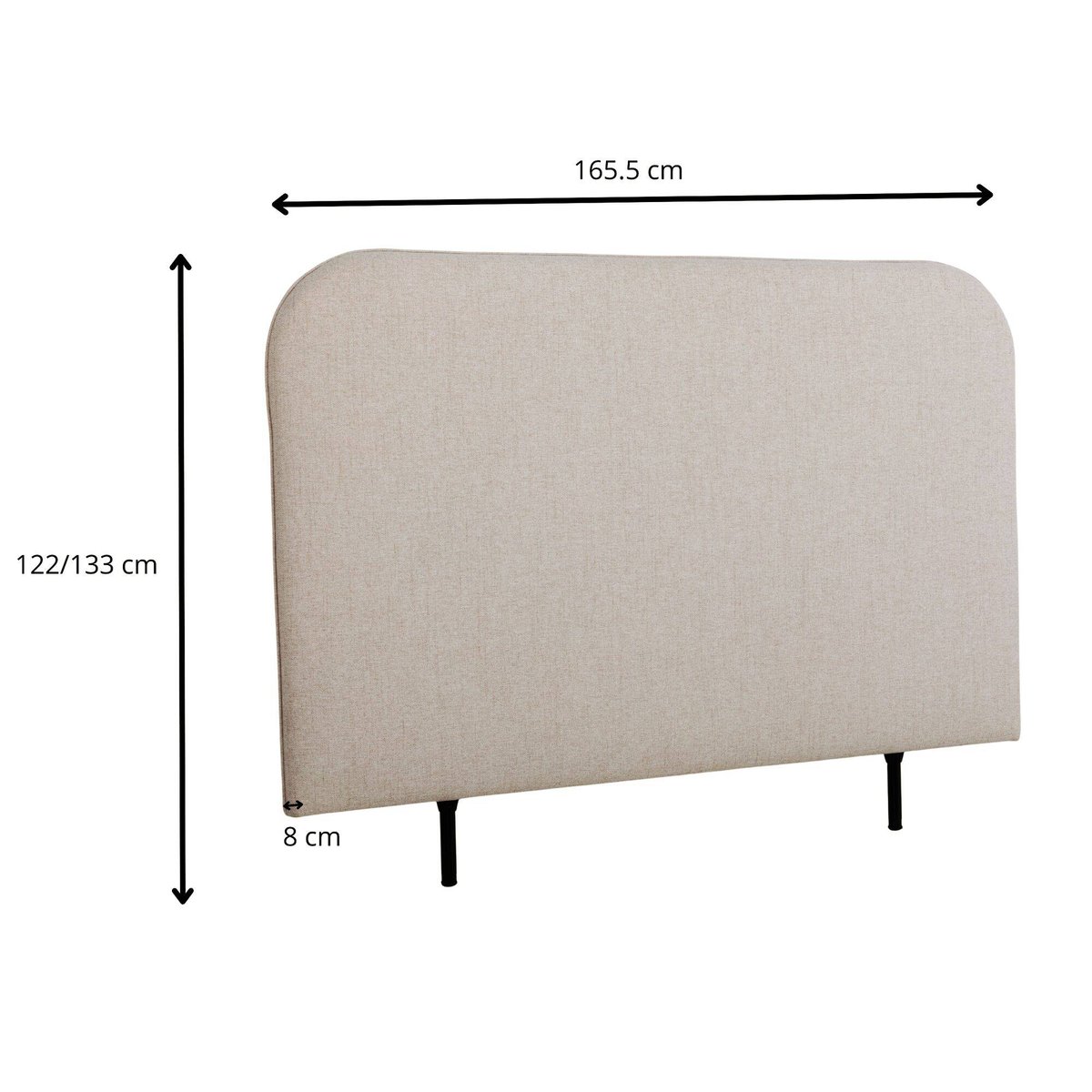 Tête de lit tissu - PAULINE beige, CAMIF