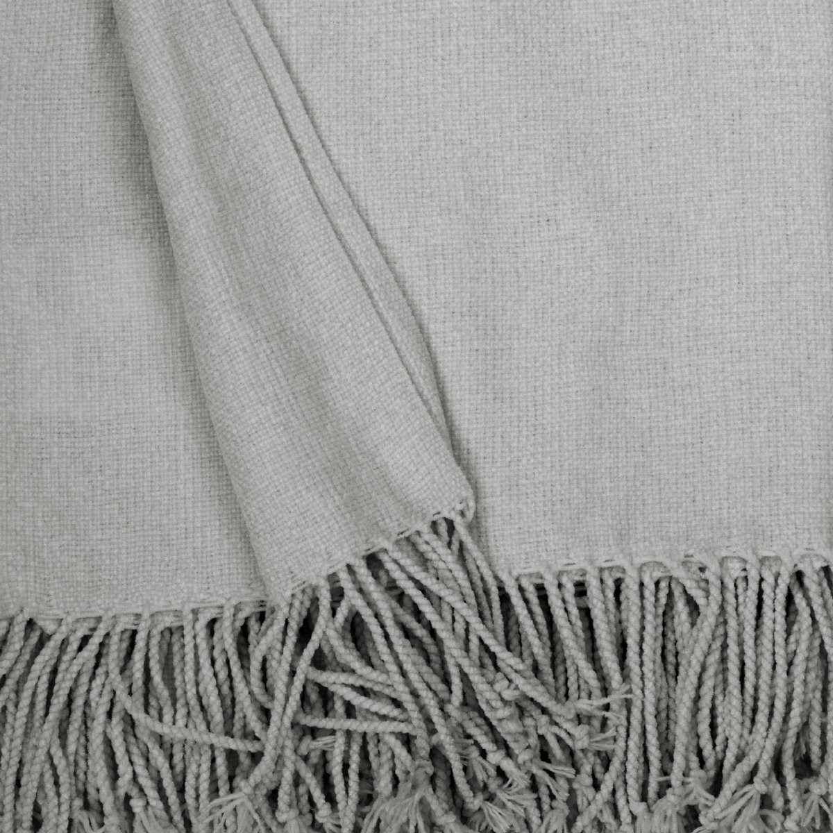 Plaid en polyester, MOANIA gris, INSPIRE