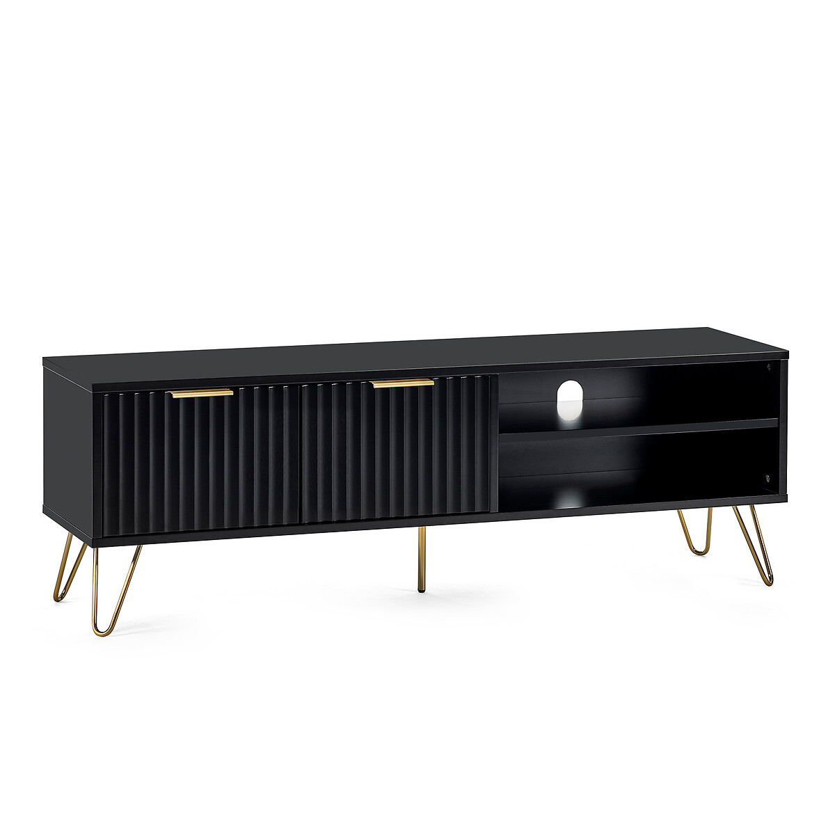 Ancona Sculptural TV Unit black, SO'HOME