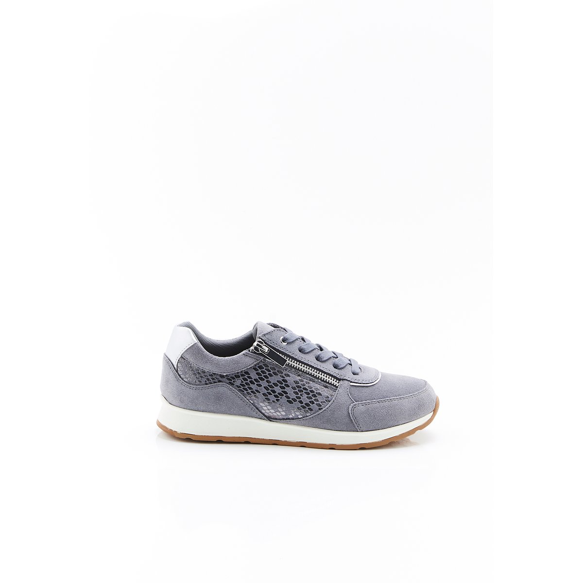 Baskets Amortyl détails animaliers gris, DAMART