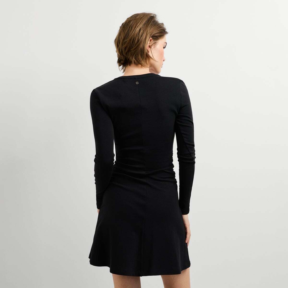 Robe Courte À Col Rond noir, PEPE JEANS