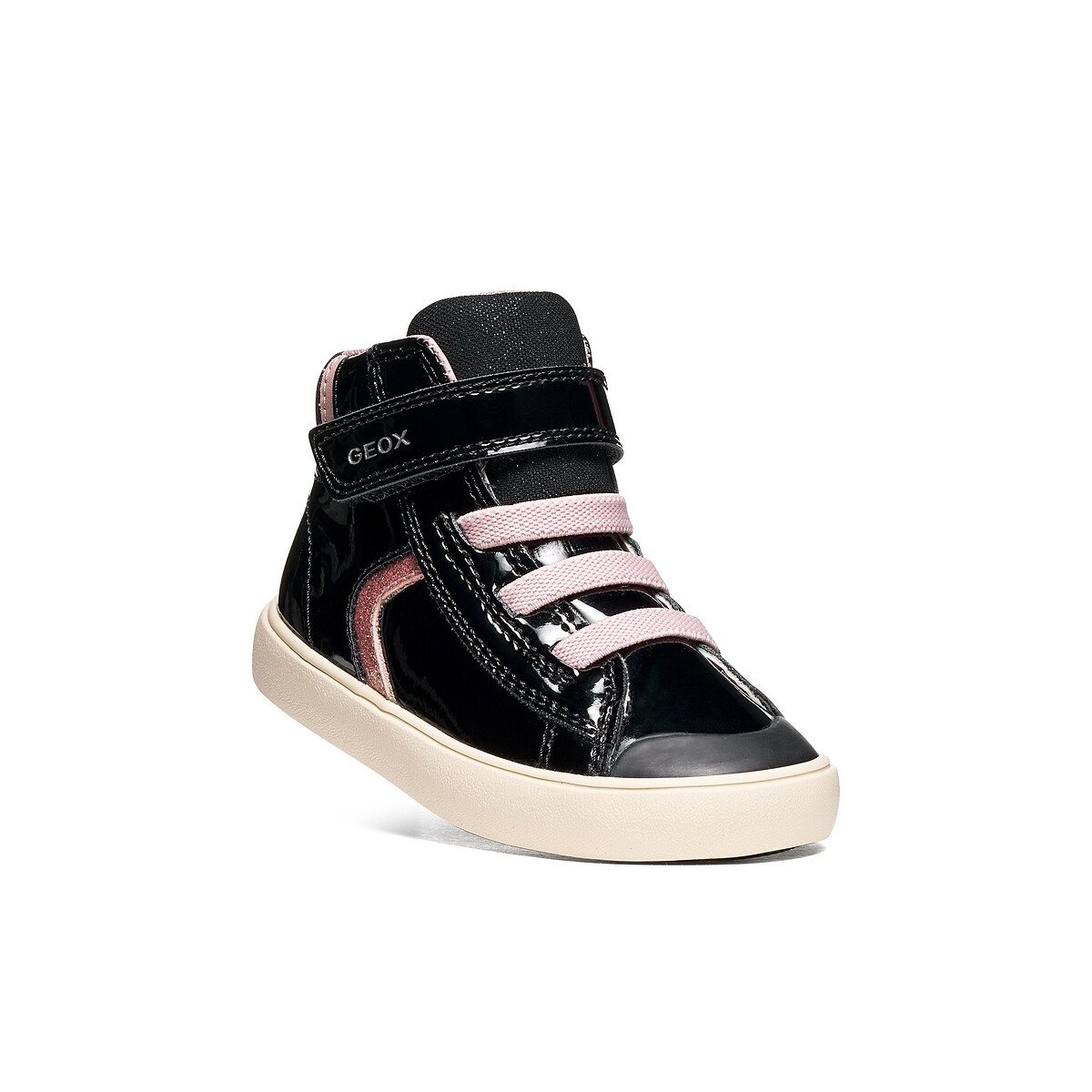 Baskets montantes respirantes, GISLI noir/rose, GEOX