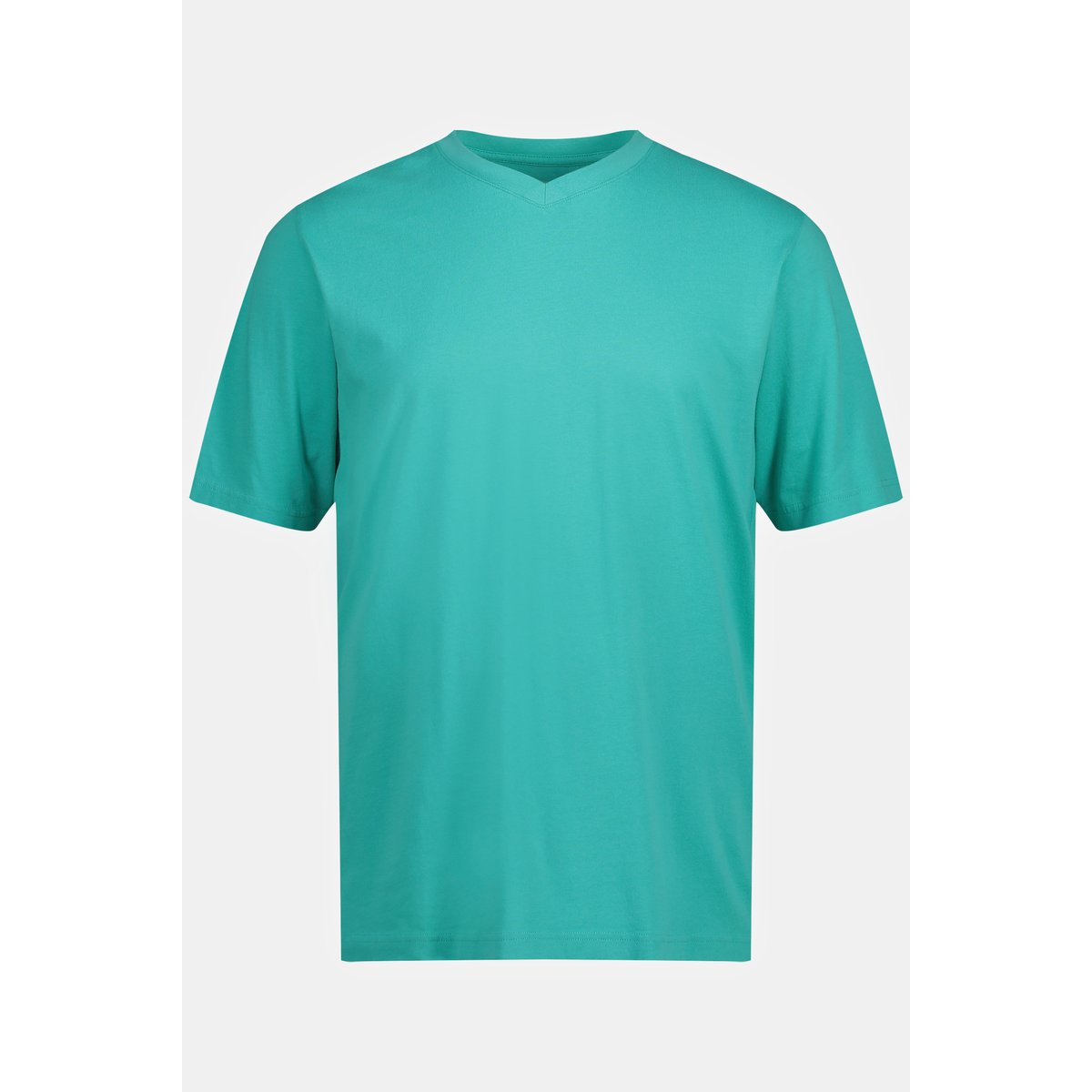 T-shirt Basic, col en V vert caraïbes clair, JP1880