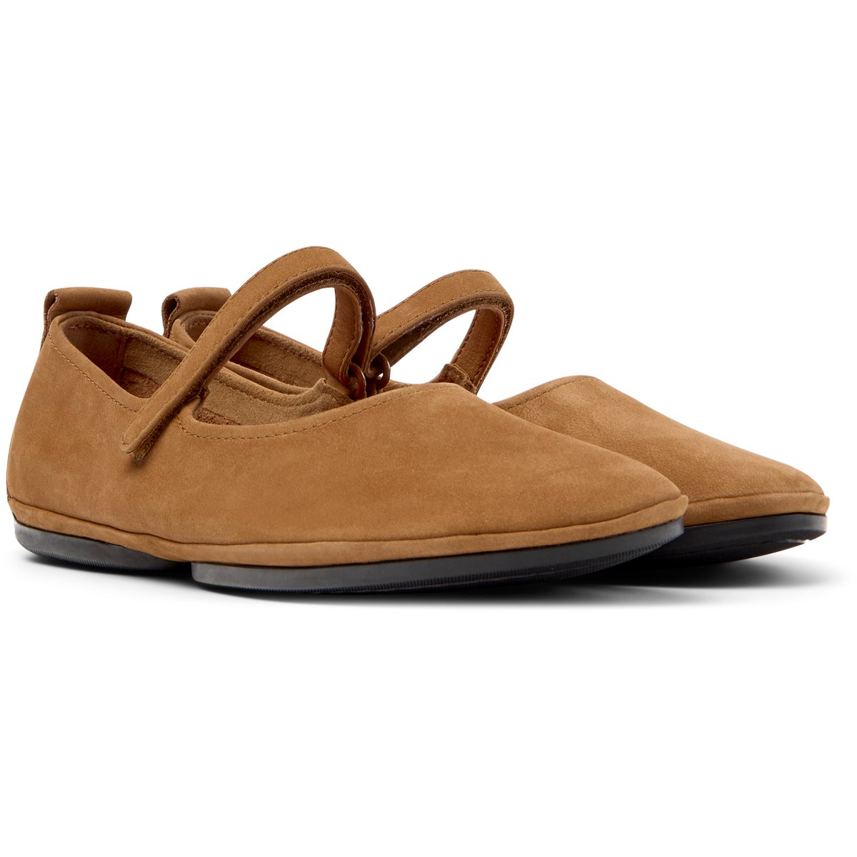 Ballerines Right Nina cuir marron moyen, CAMPER