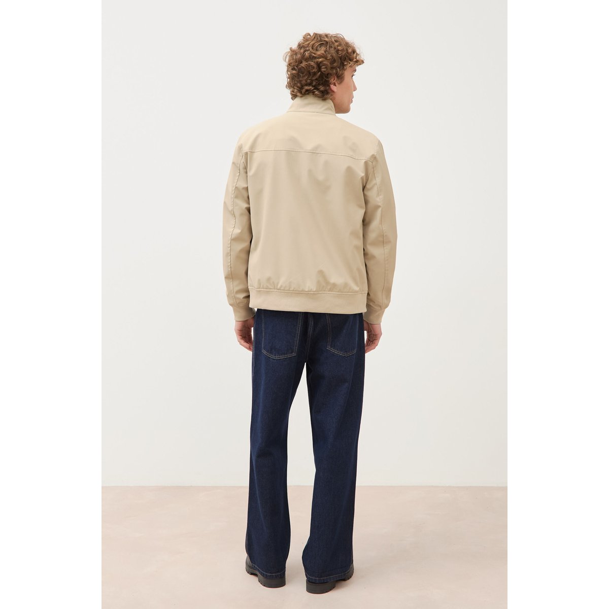 Blouson col camionneur manches longues beige, BONOBO