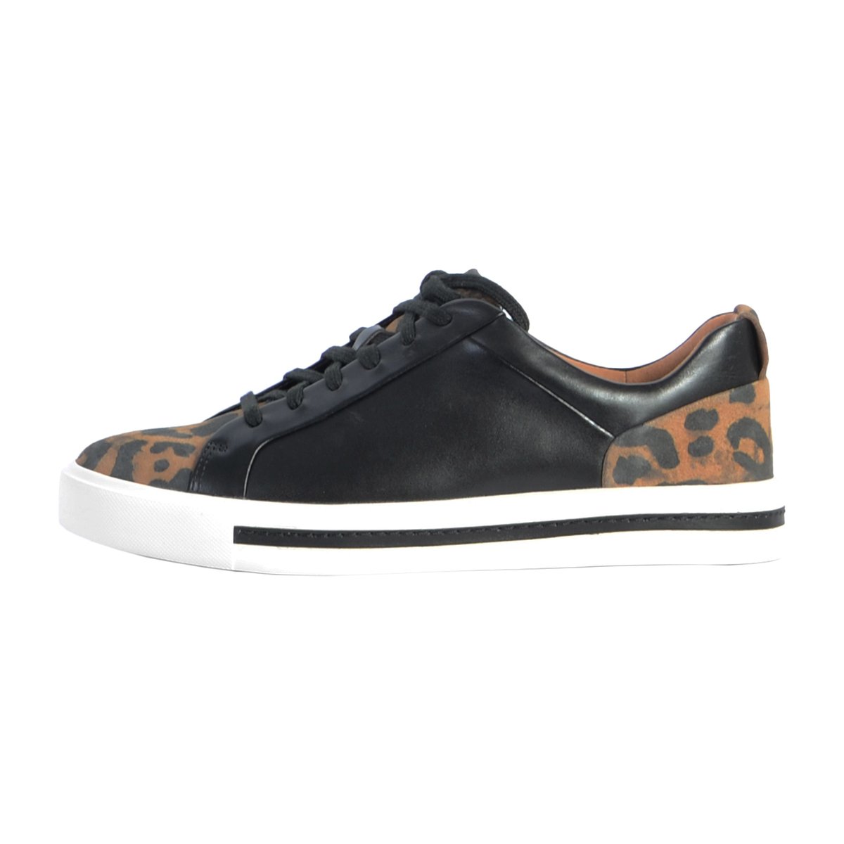 Baskets En Cuir Un Maui Lace noir combi, CLARKS