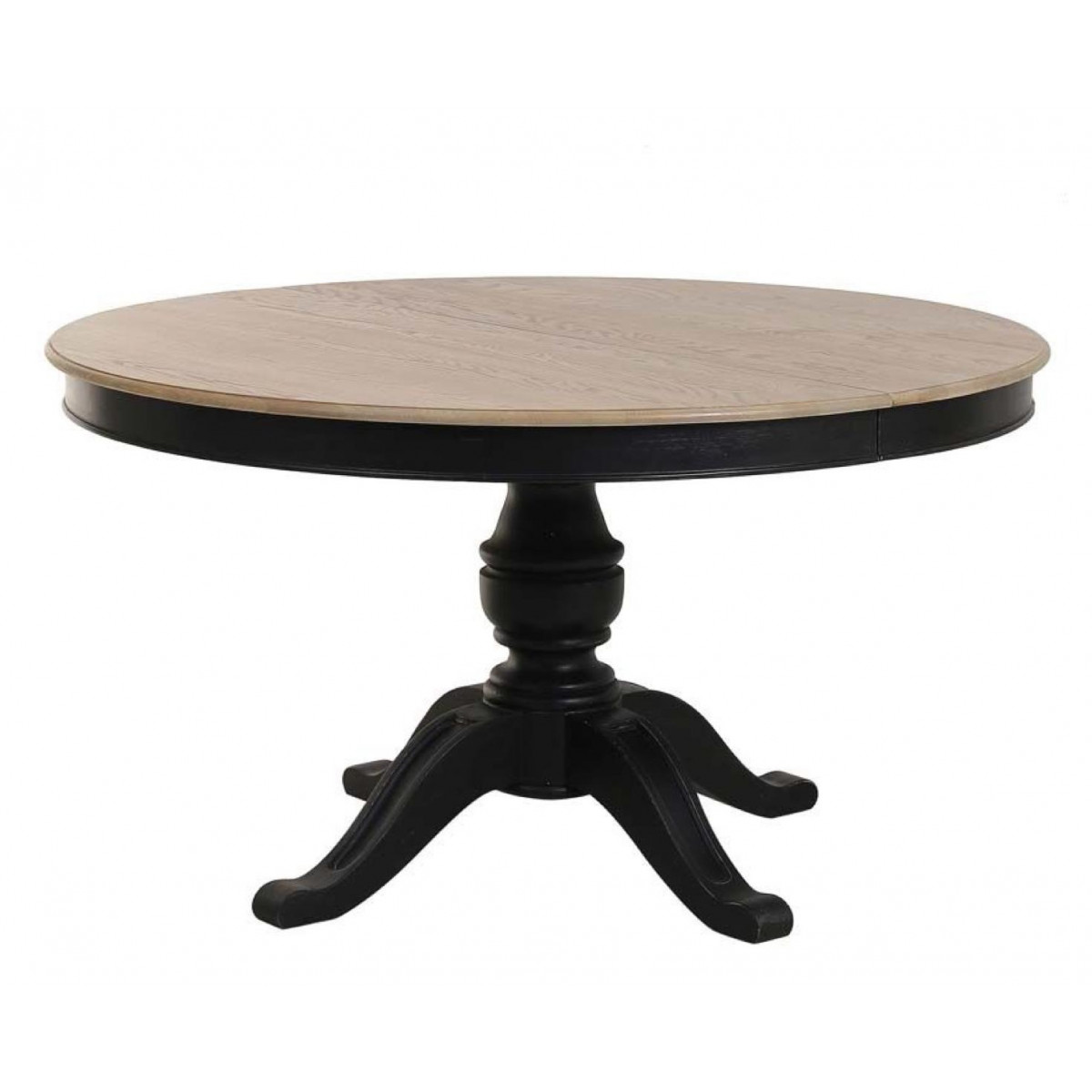 Table ronde extensible - MANOIR noir, INTERIOR'S