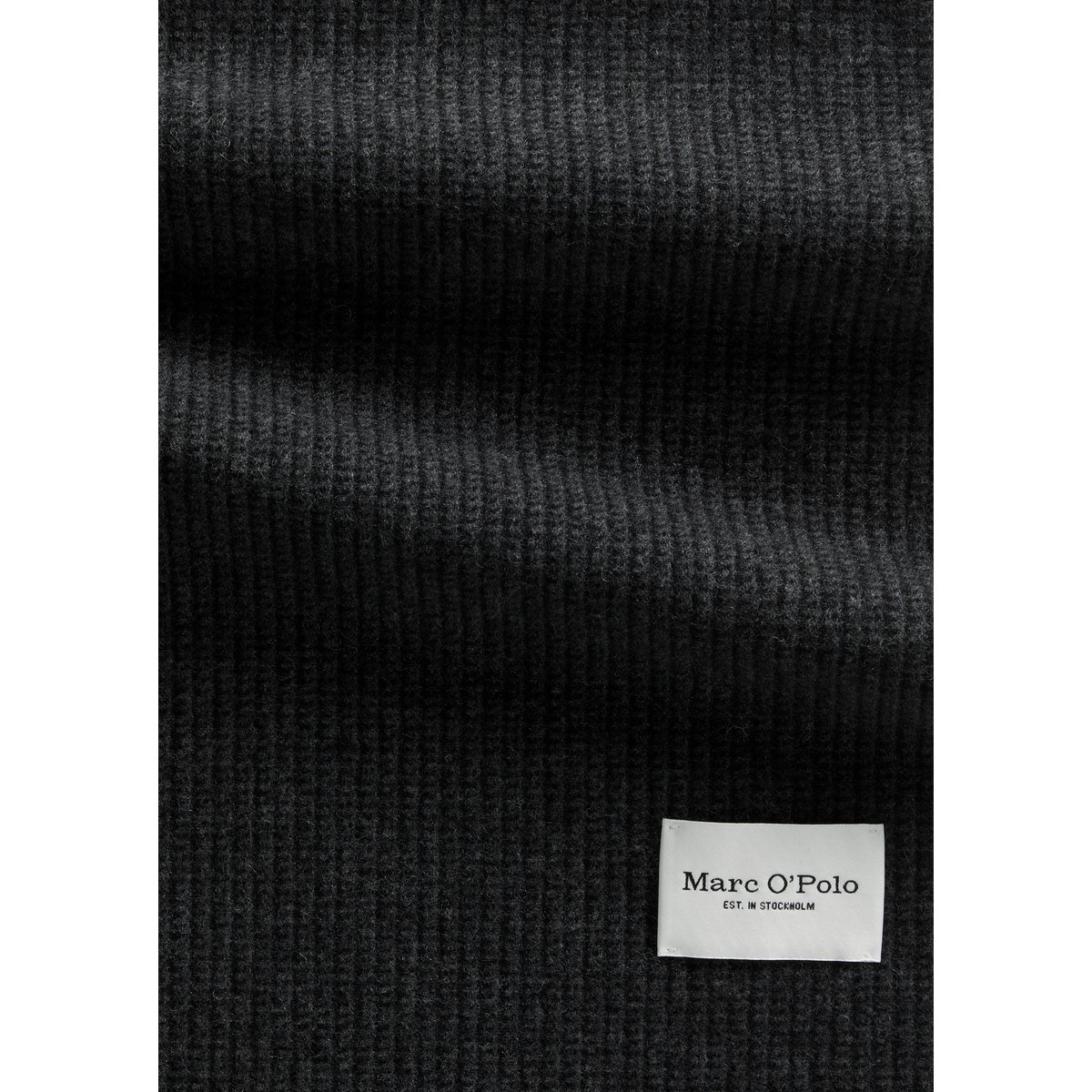 Écharpe Web en laine vierge certifiée noir, MARC O'POLO