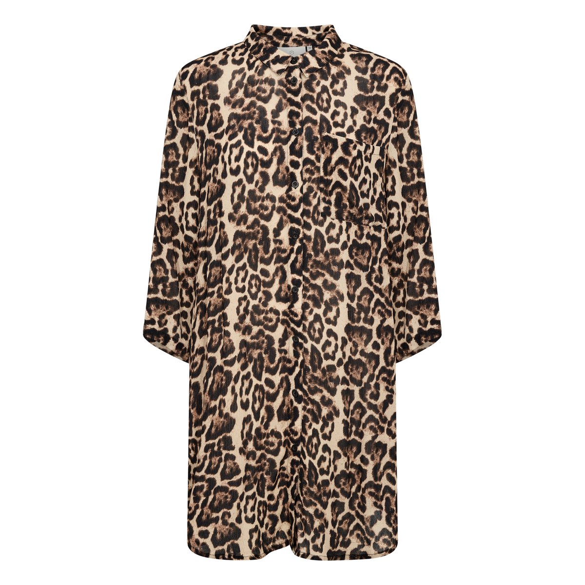 Chemise à manches longues imprimé natural leopard, KAFFE