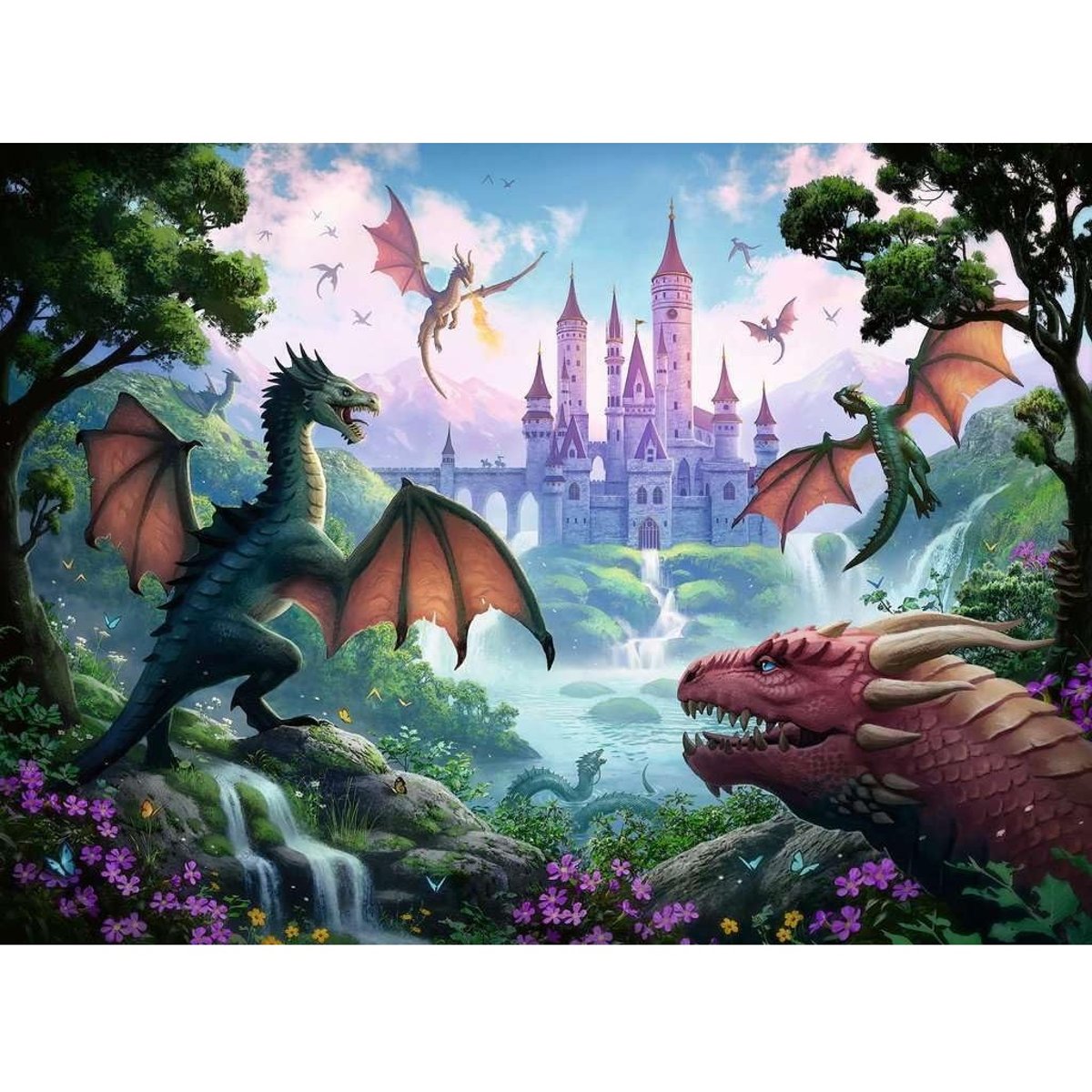 Puzzle Dragon magique 300 pcs XXL blanc, RAVENSBURGER