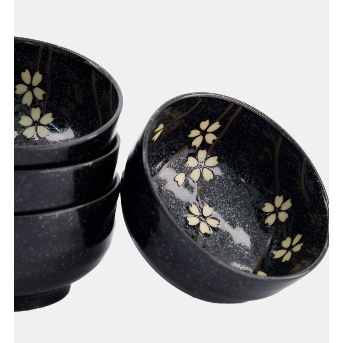 Coffret de 4 bols à riz noir, TOKYO DESIGN STUDIO