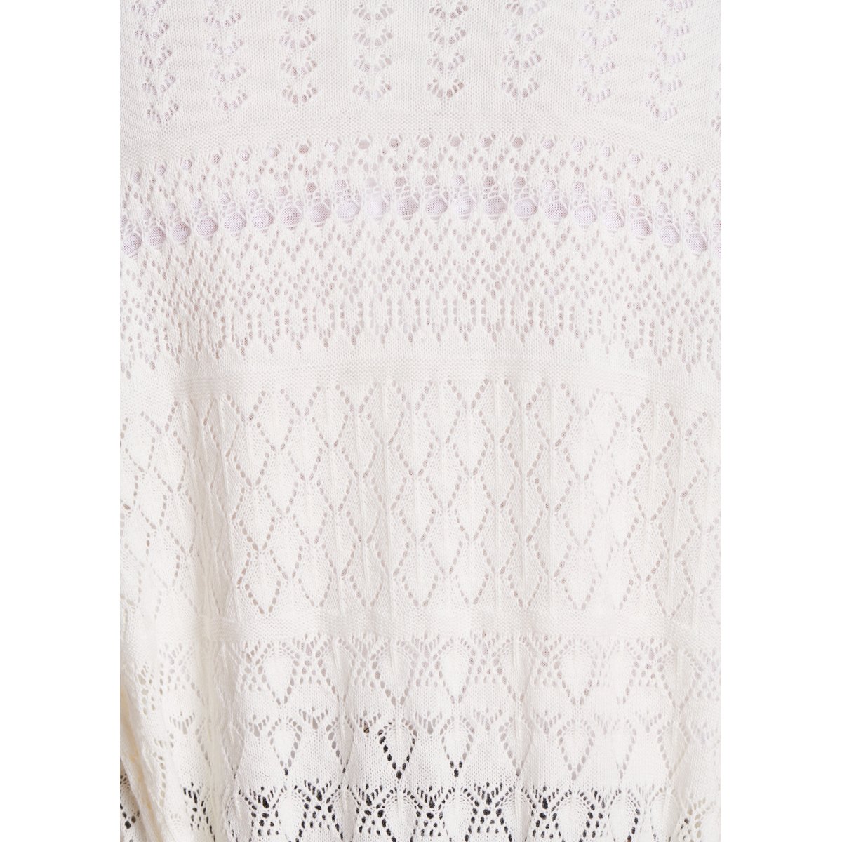 Gilet long à manches longues ecru, LA FEE MARABOUTEE