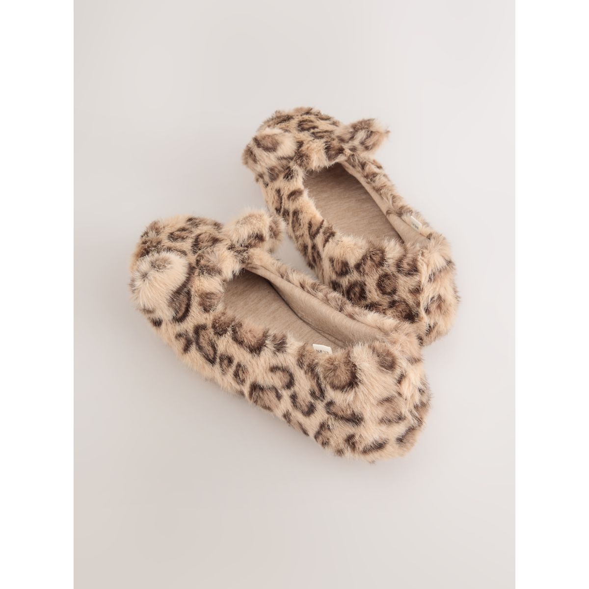 Chaussons à imprimé ballerine marron/animal, NEXT