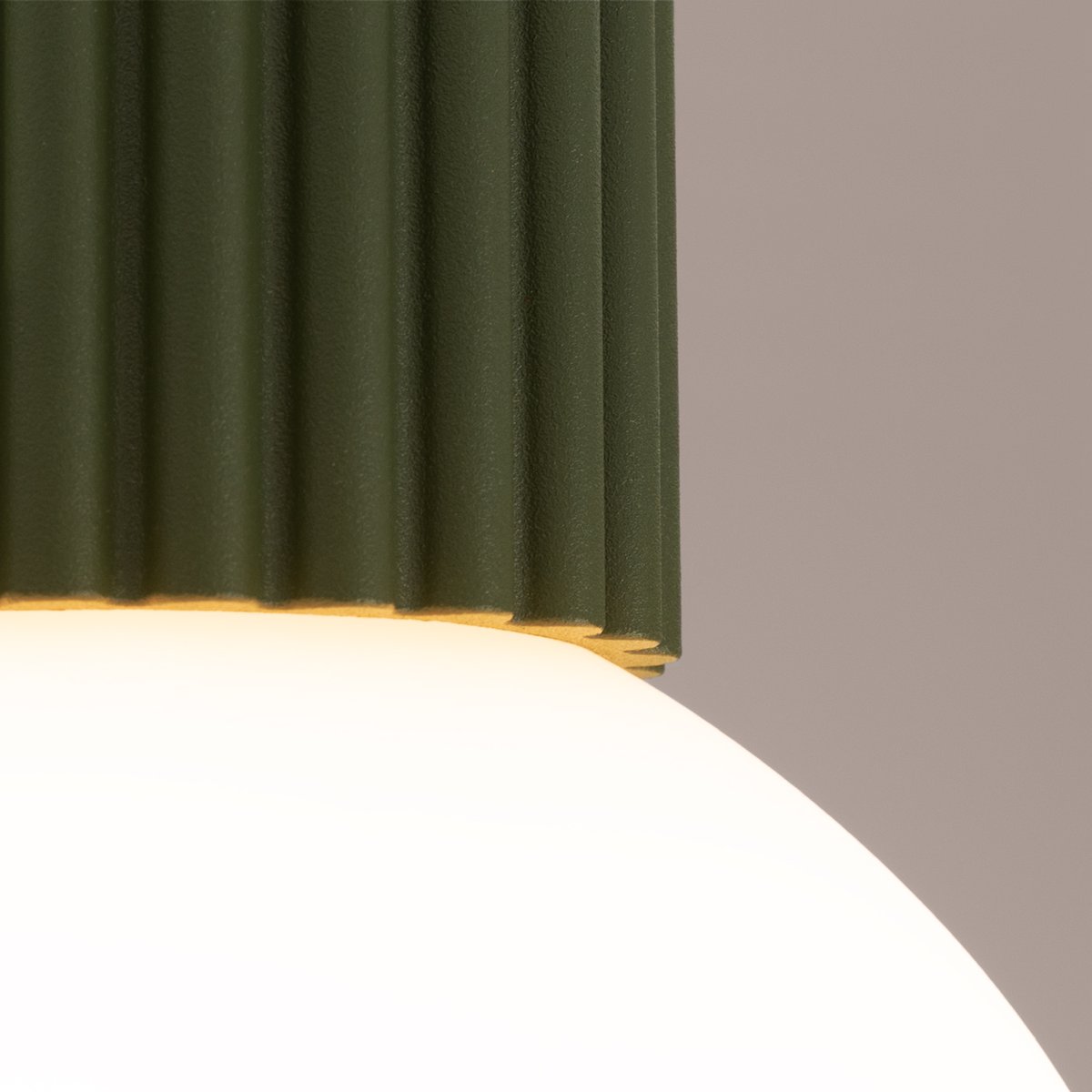 Plafonnier Aluminium Vert Olive G9 1 Halo vert, EDEN