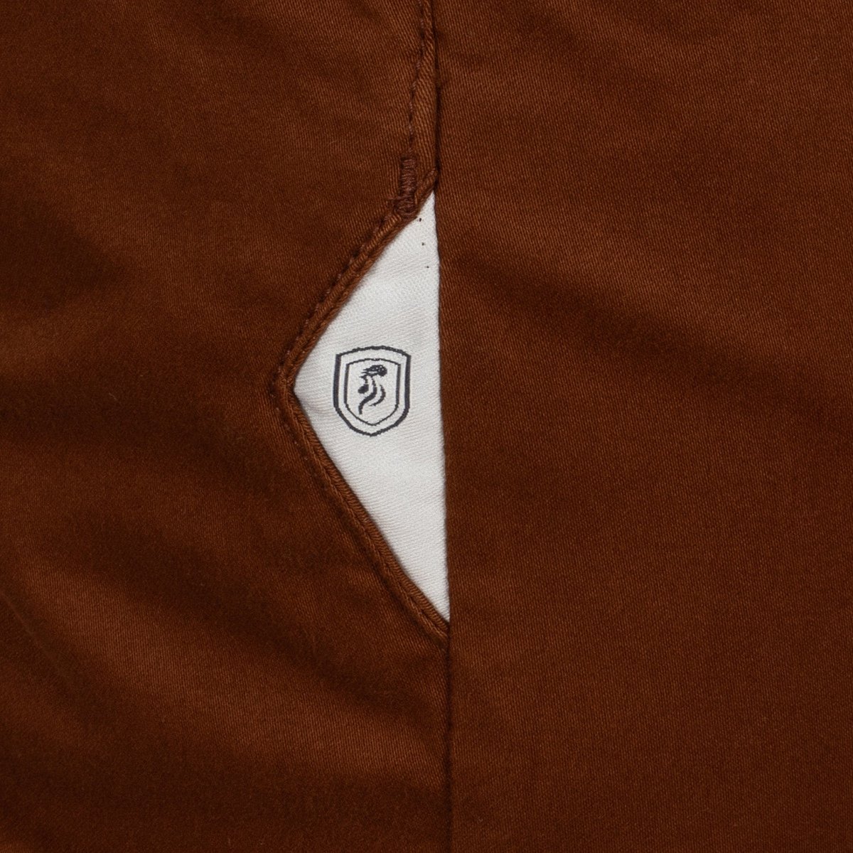 Pantalon chino drop style marron, SHILTON