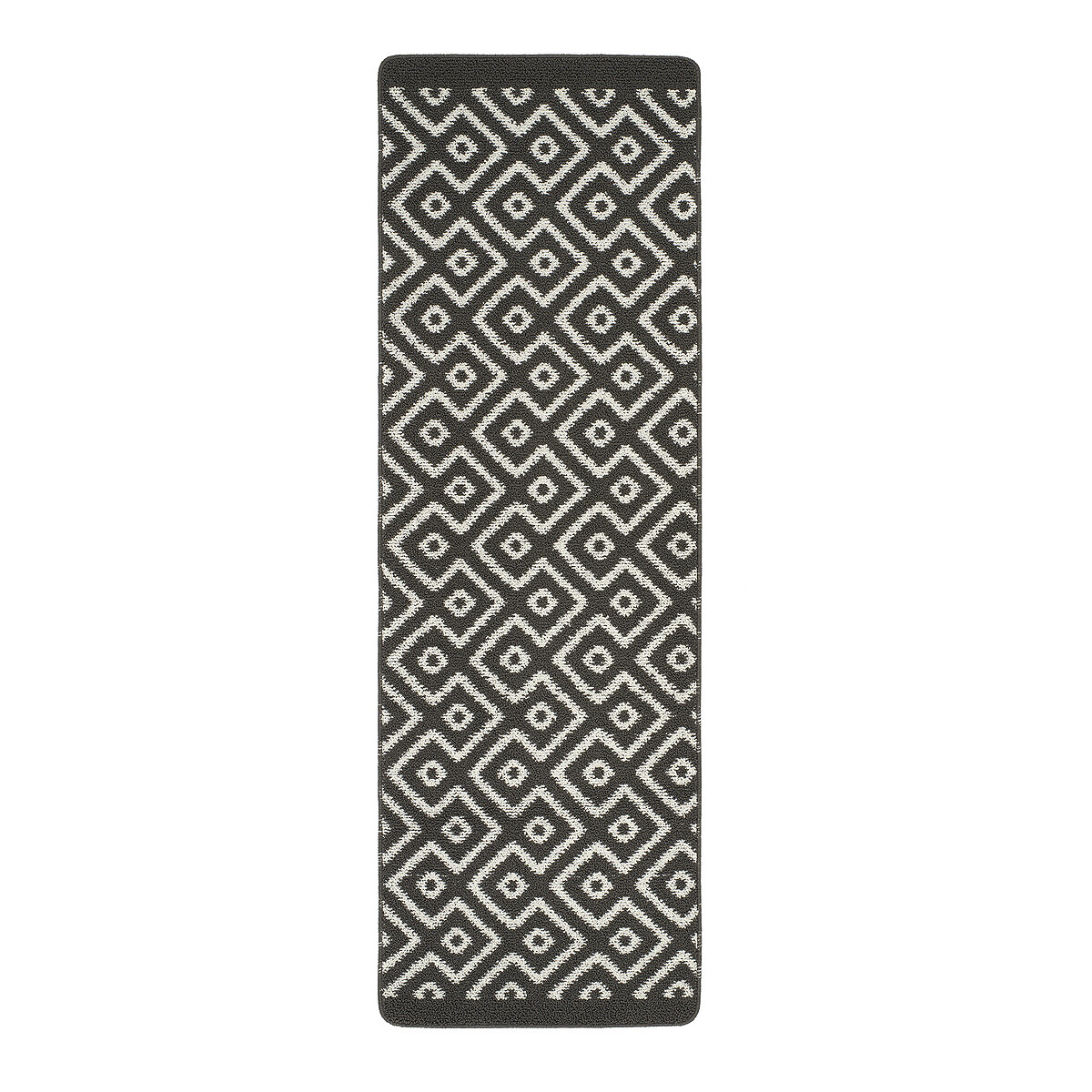 Geo Print Stain Resistant Runner charcoal, MY MAT