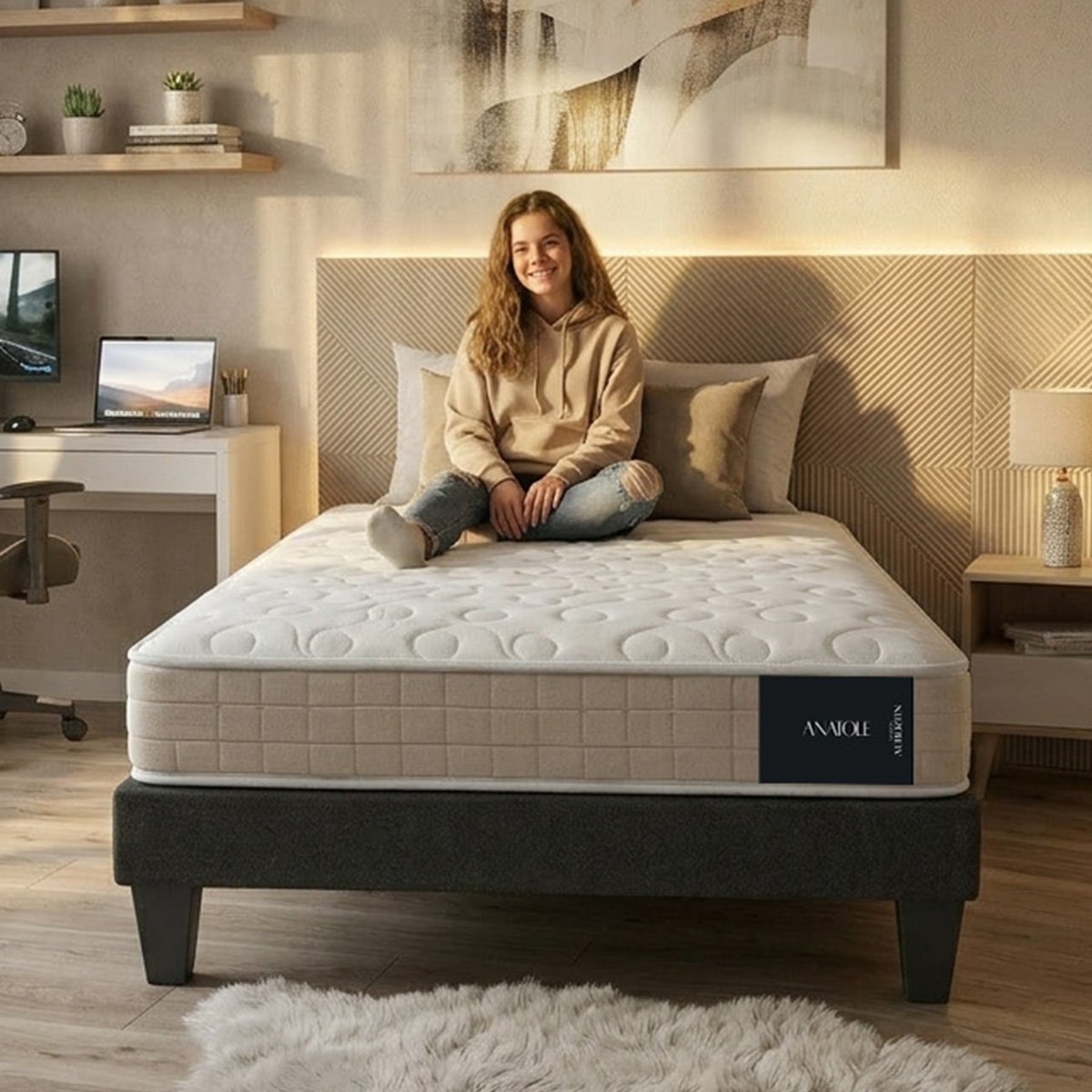 Matelas Mousse - 15 cm - ANATOLE couleur unique, MAISON AUBERTIN