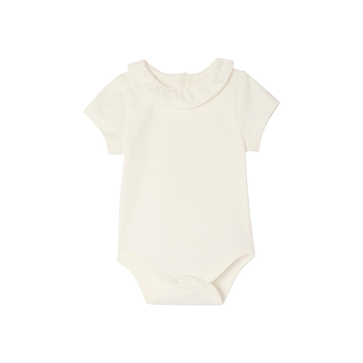 Lot de 2 bodies col fantaisie manches courtes corail, VERTBAUDET