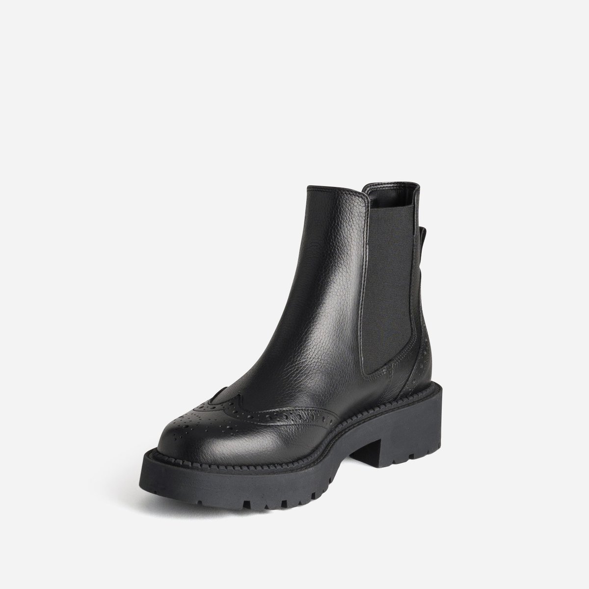 Boots en cuir LOANE noir, TEXTO