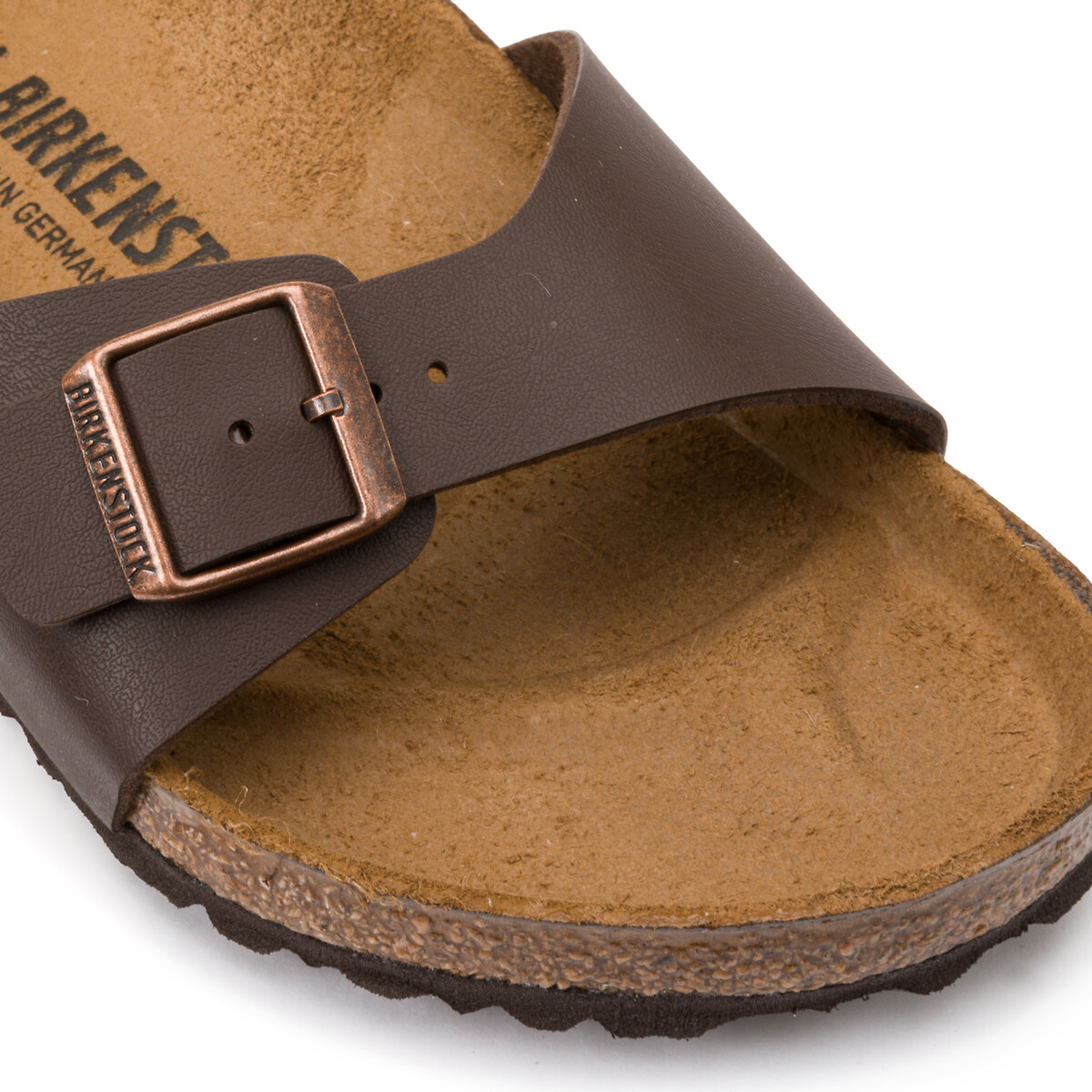 Chinelos de uma só tira, MADRID castanho escuro, BIRKENSTOCK