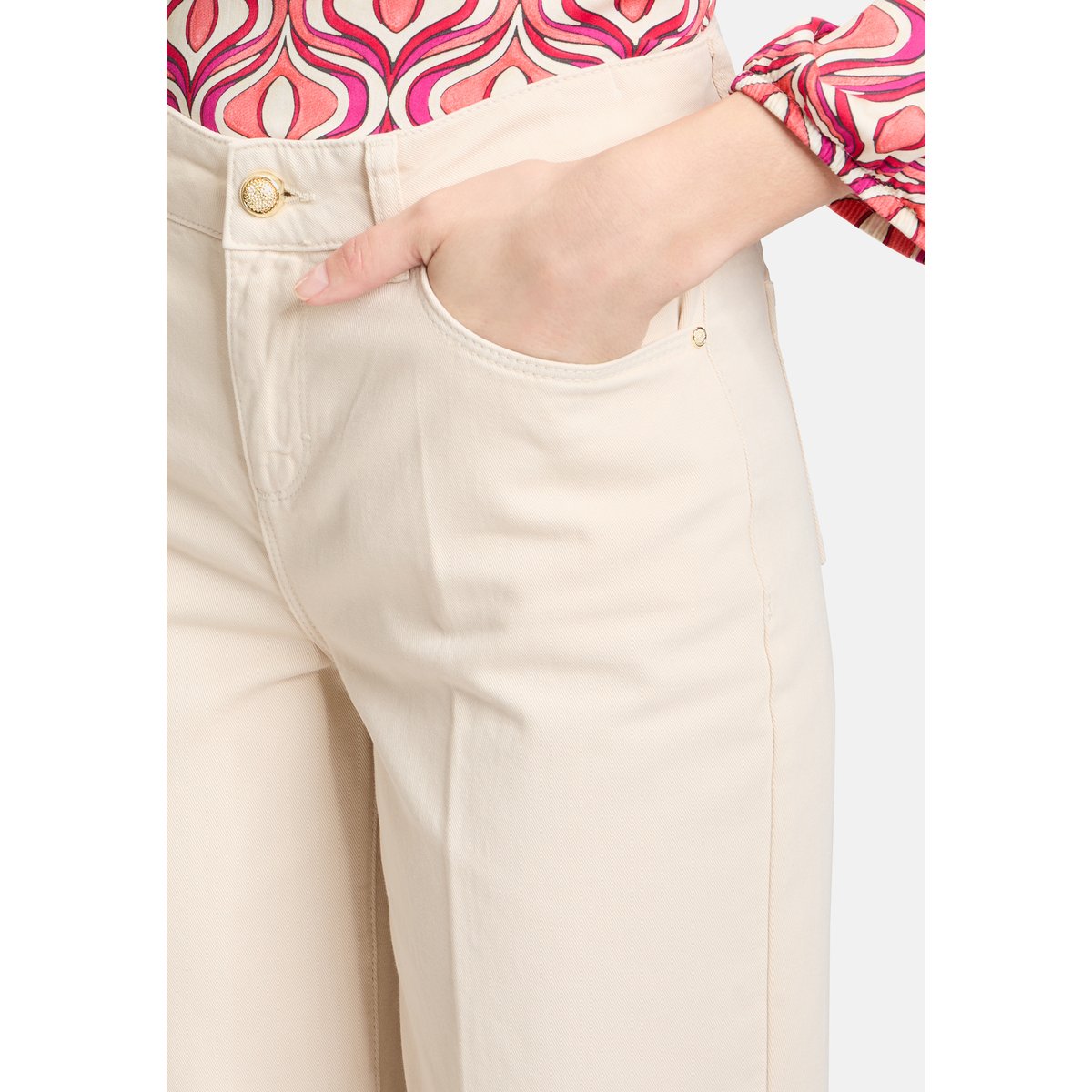 Pantalon casual à plis repassés eggnog, CARTOON