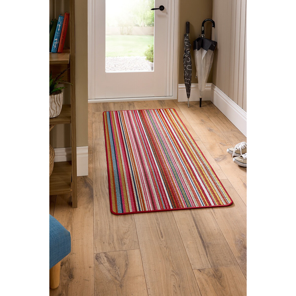 My Stain Resistant Candy Multi Bright Stripe Runner Mat red/pink, MY MAT