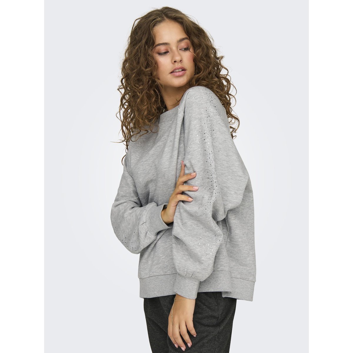 Sweat-Shirt grise - light grey melange, ONLY