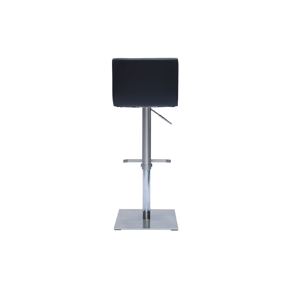 Tabourets de bar design réglables noir et inox brossé (lot de 2) SHEINA noir, MILIBOO