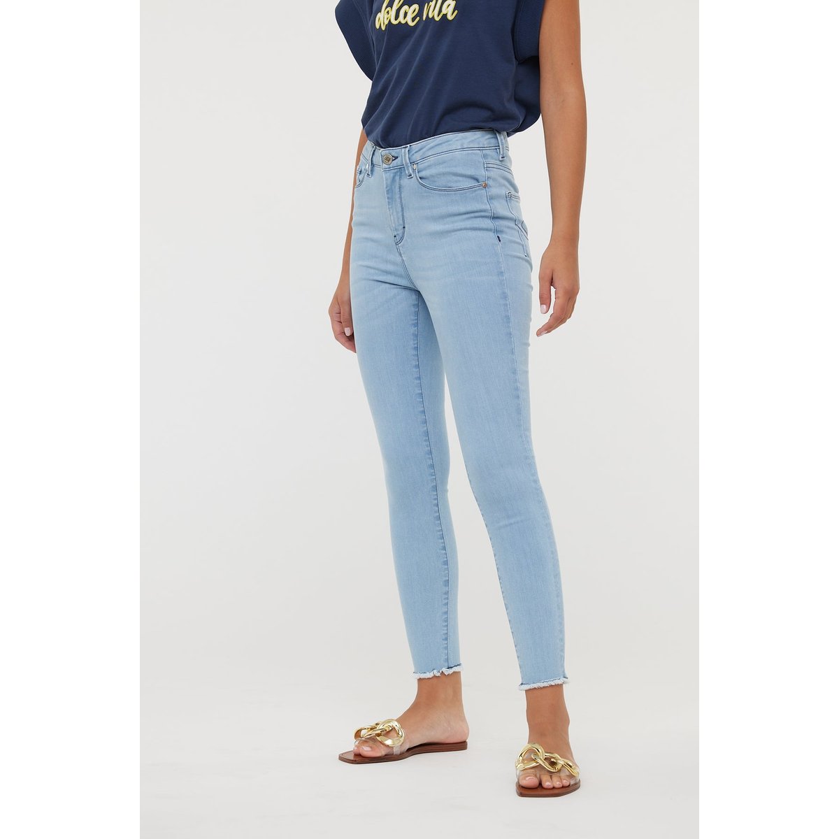 Jean coton skinny LC115F bleu, LEE COOPER