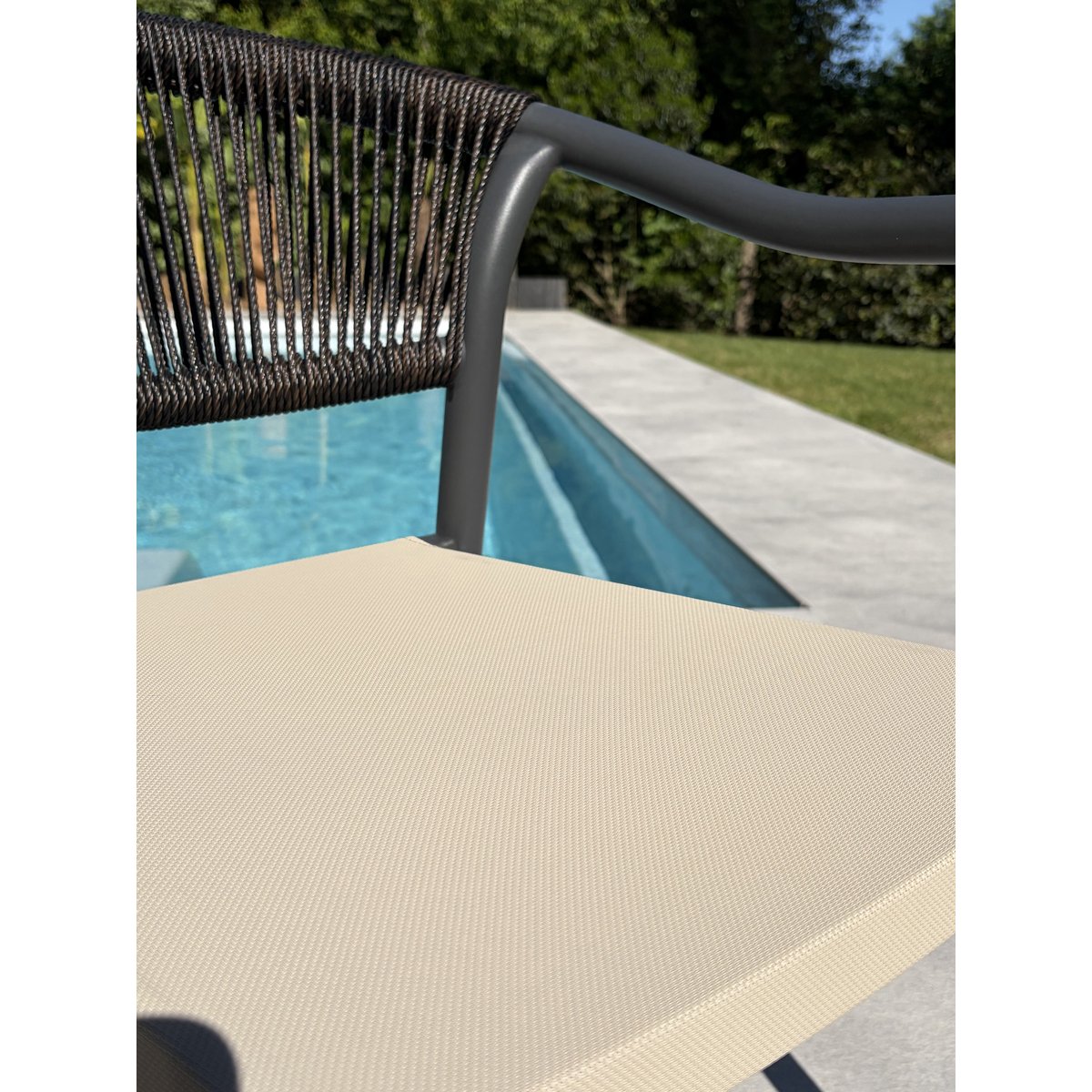 Lot de 2 fauteuils de jardin SUMBA gris anthracite, DCB GARDEN