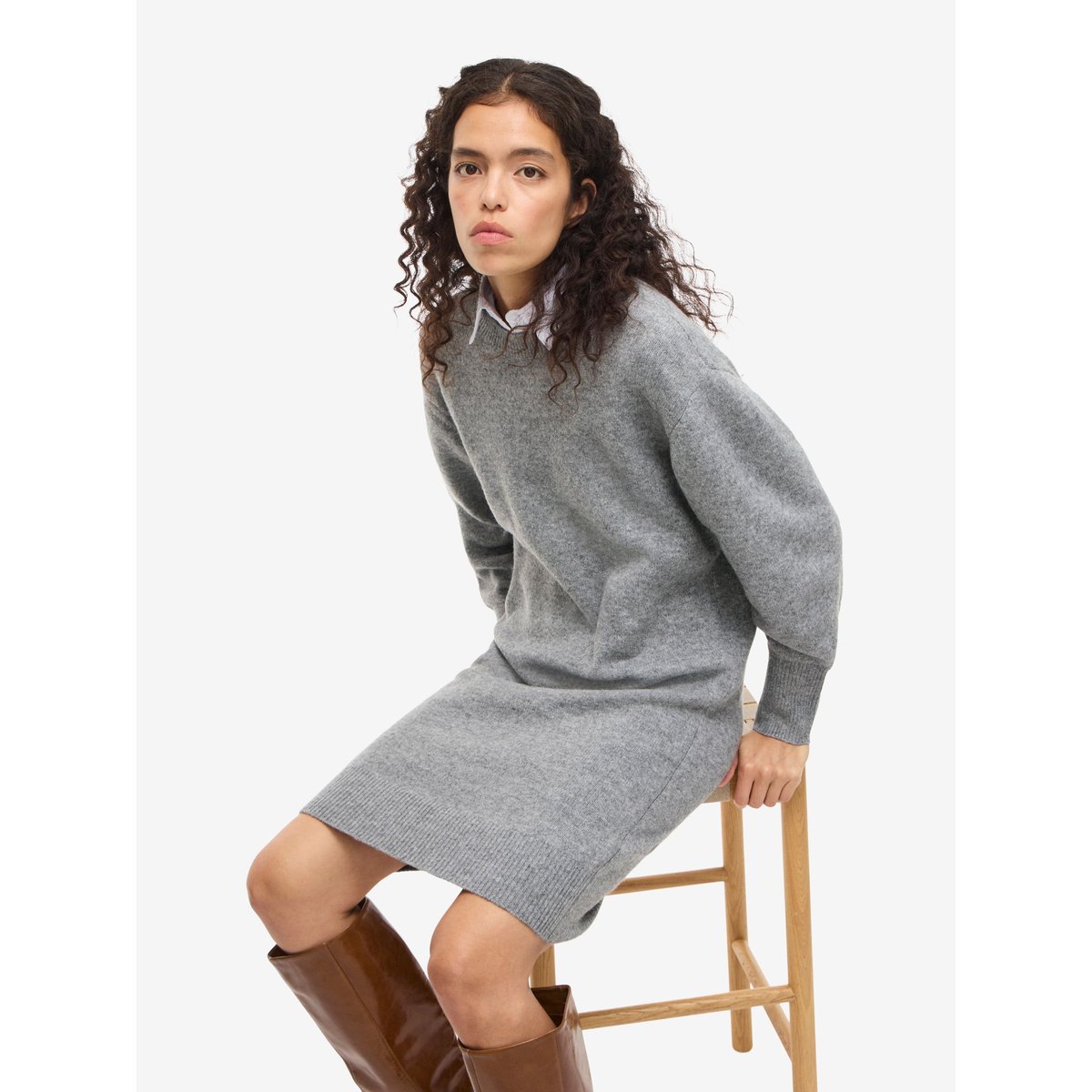 Mini-Robe medium grey melange, NOISY MAY