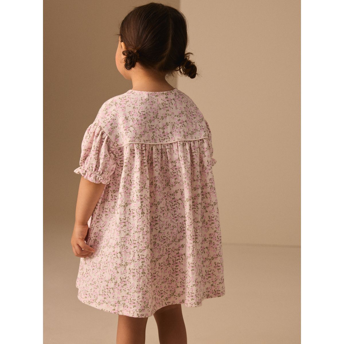 Robe en jersey à boutons rose motif fleurs, NEXT